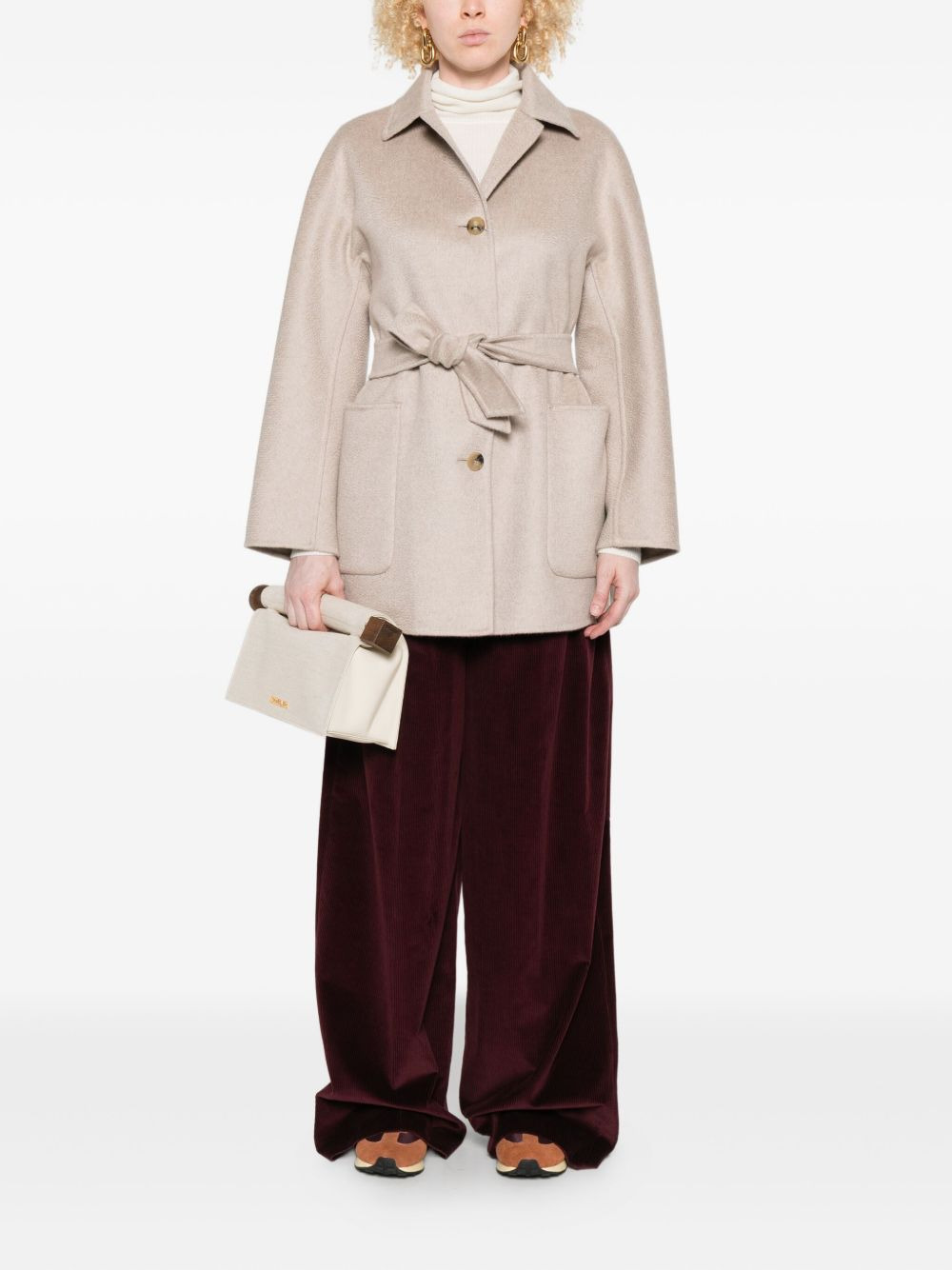 belted buttoned jacket - 2