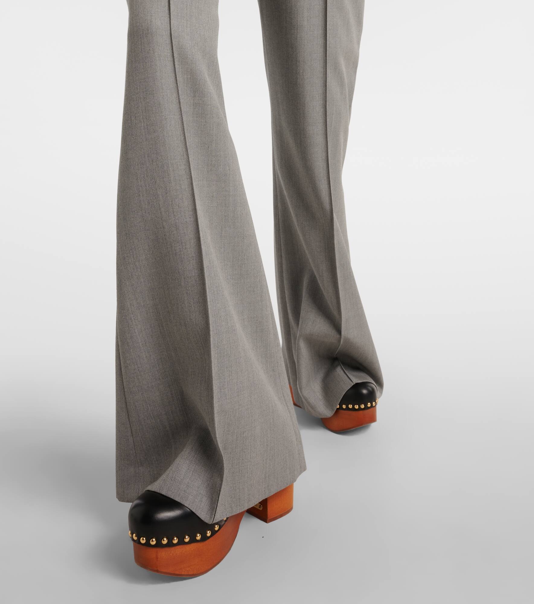 Wool wide-leg pants - 5