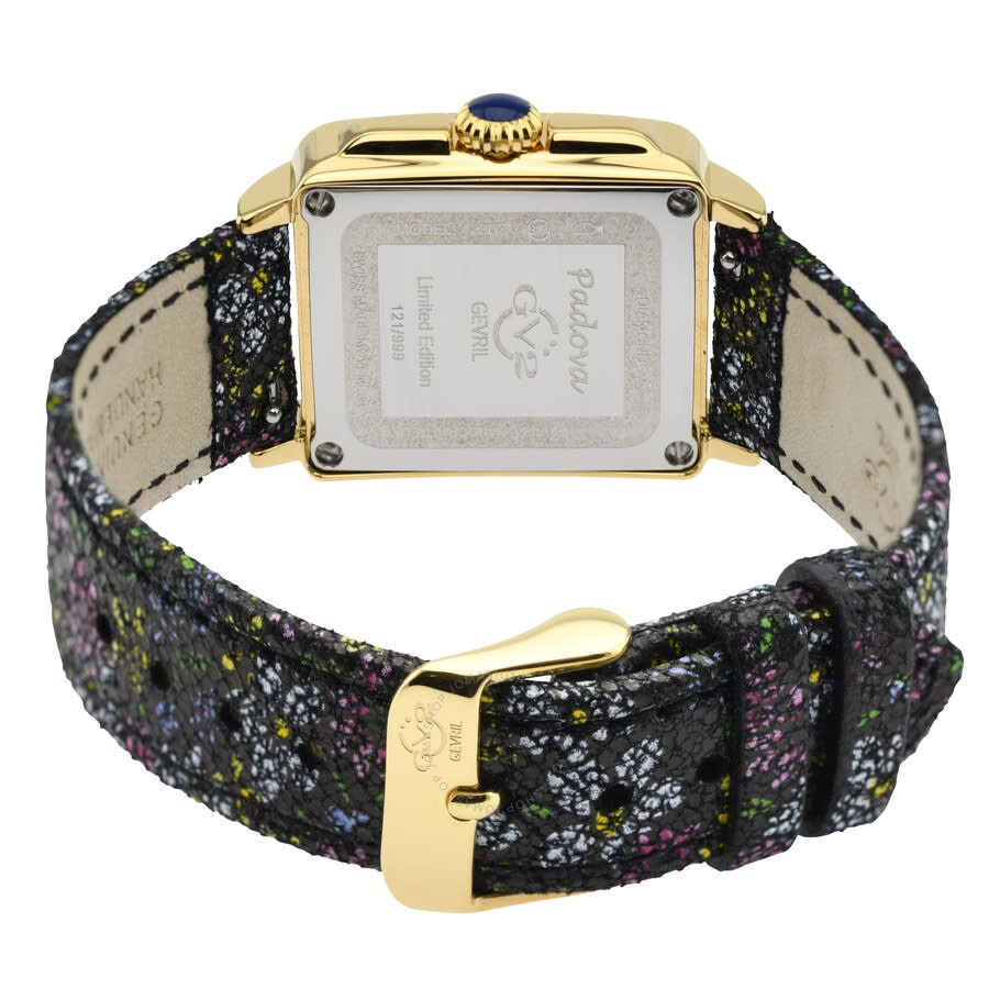 Gv2 By Gevril - GV2 by Gevril Padova Floral Mother of Pearl Dial Ladies Watch 12307F - 3