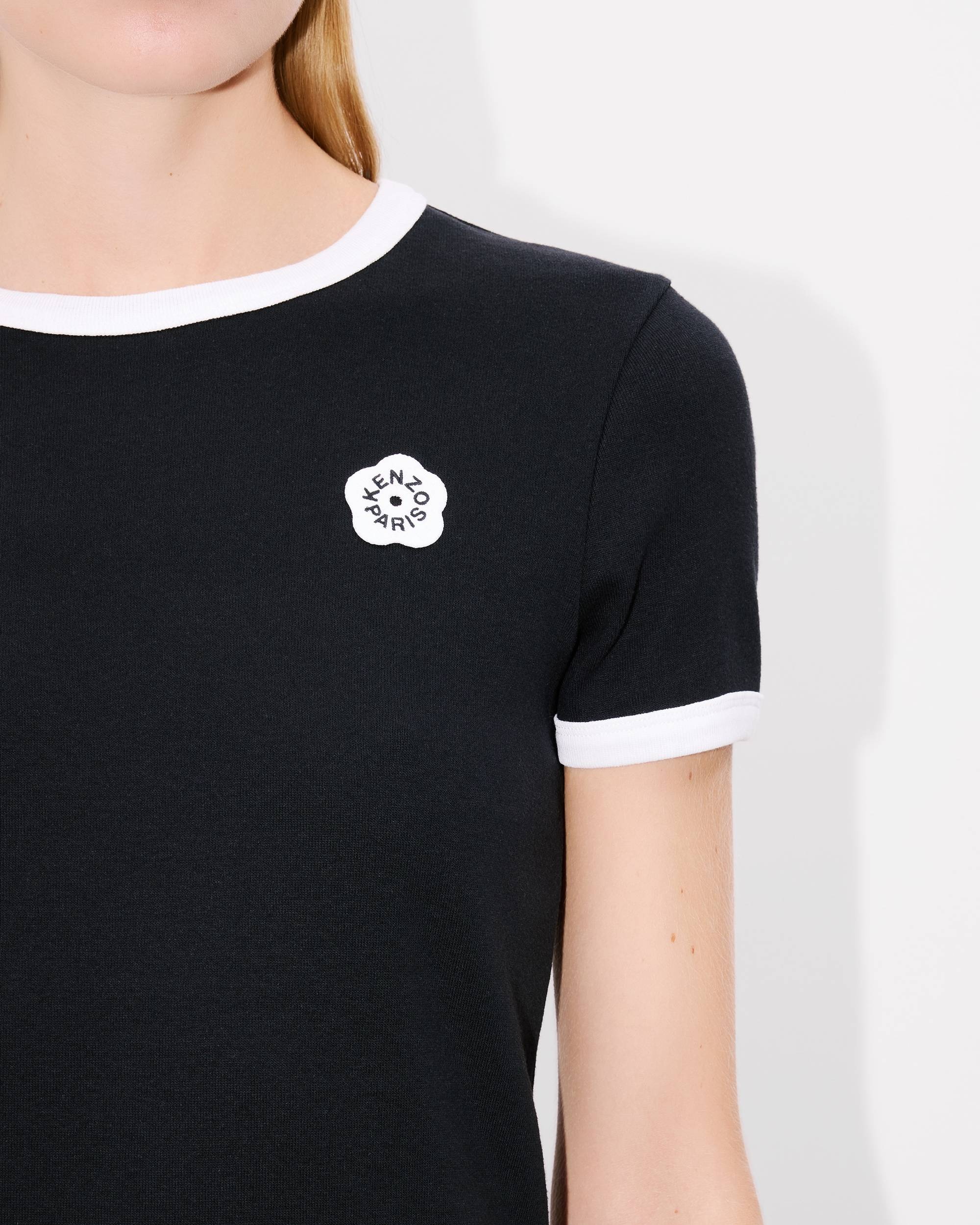 【KENZO】(W) Boke Flower 2.0 Embroidered Rib T-Shirt Black KENZO 'Boke Flower 2.0' embroidered rib T-shirt | REVERSIBLE