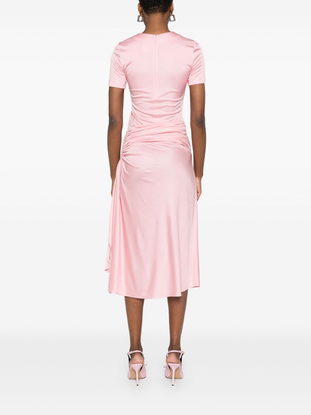 draped midi dress - 4