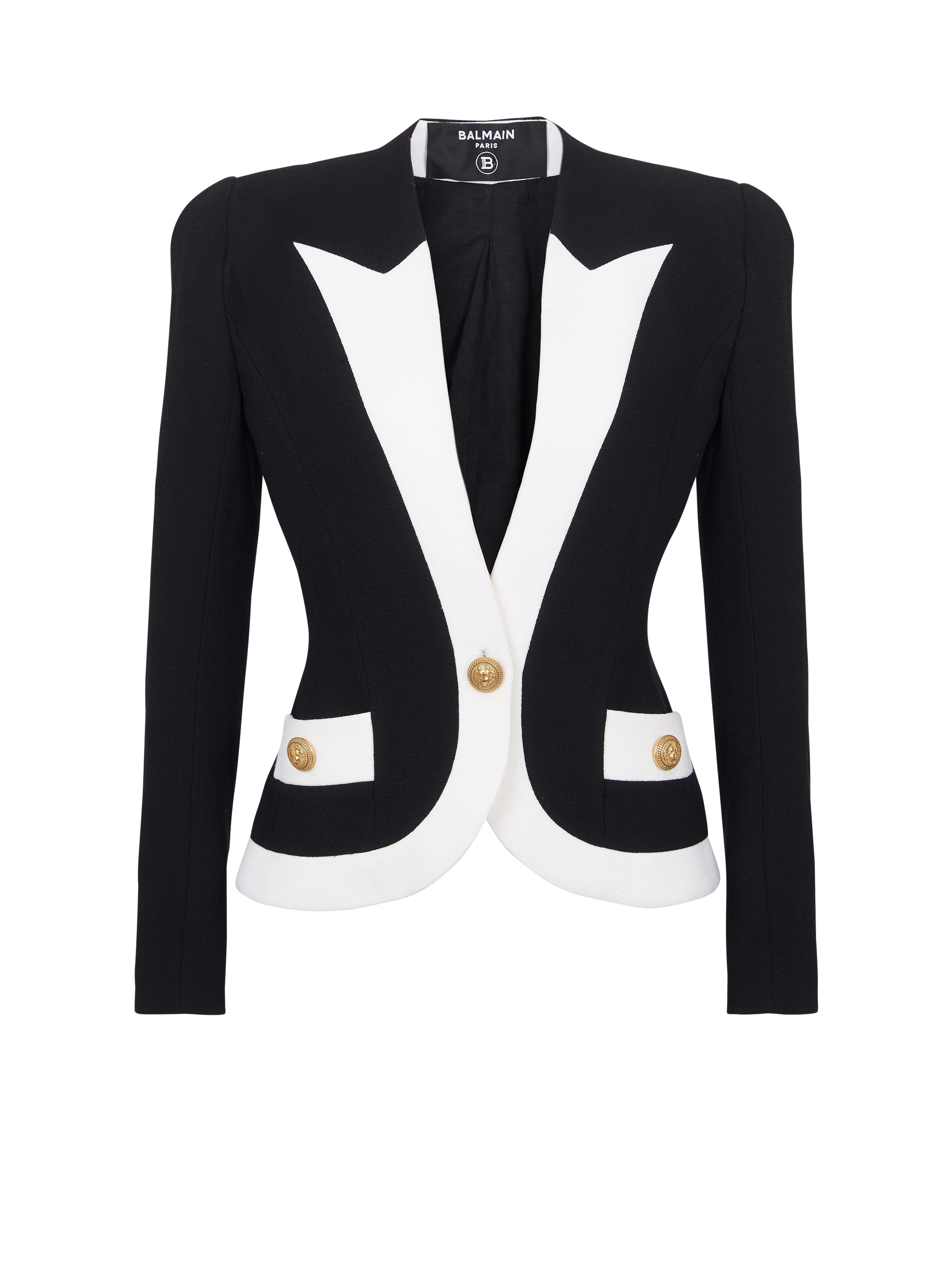 Two-tone crepe jacket - 1