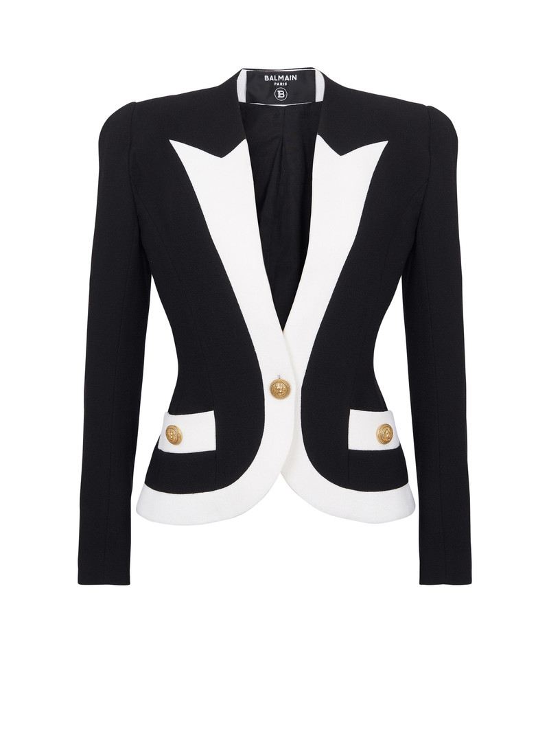 Two-tone crepe jacket 1