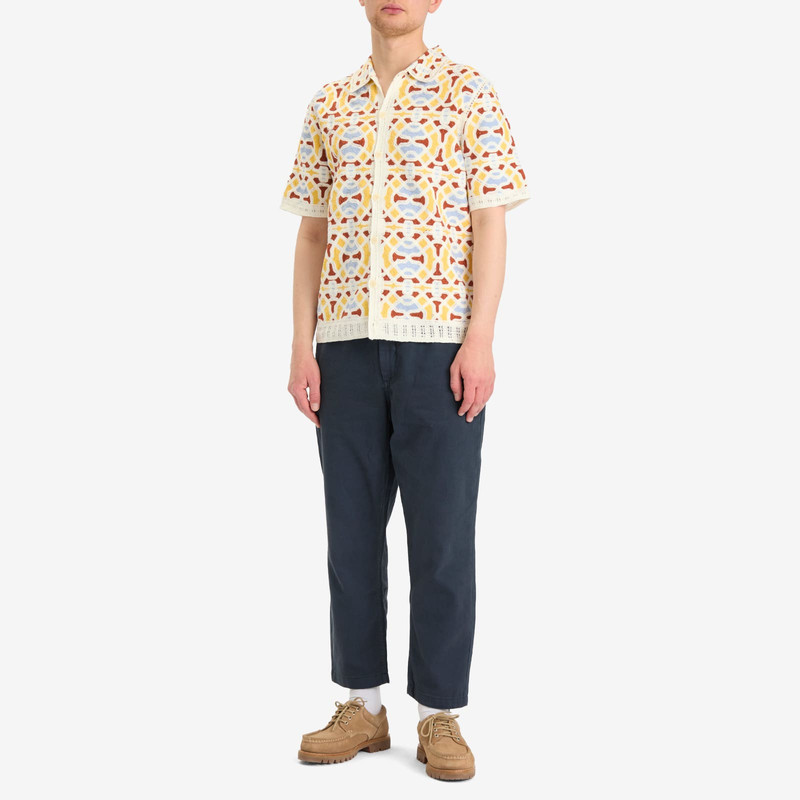 Wax London Wax London Dorset Geo Tile Crochet Shirt outlook