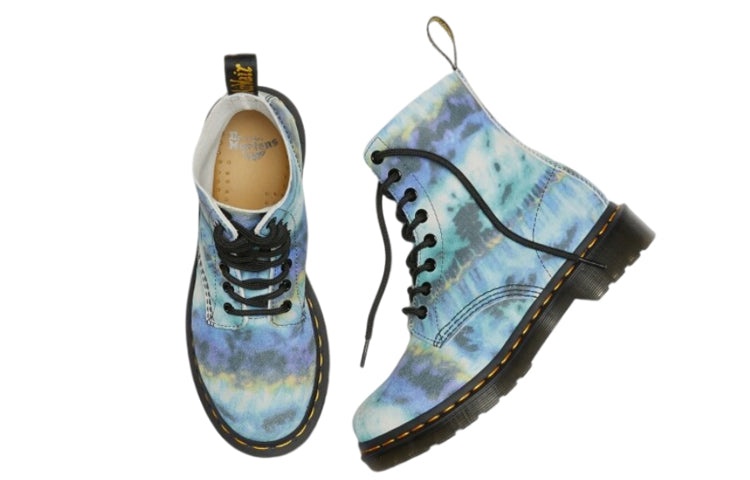 (WMNS) Dr. Martens 1460 Pascal Tie Dye Leather Lace Up Boots 'Blue' 27242400 - 3