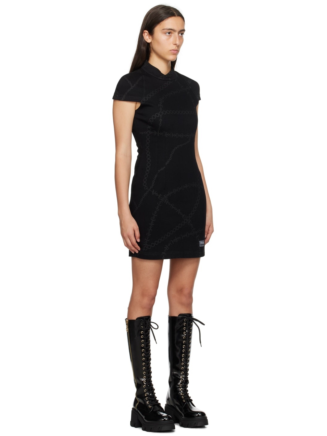 Black Block Chain Minidress - 2