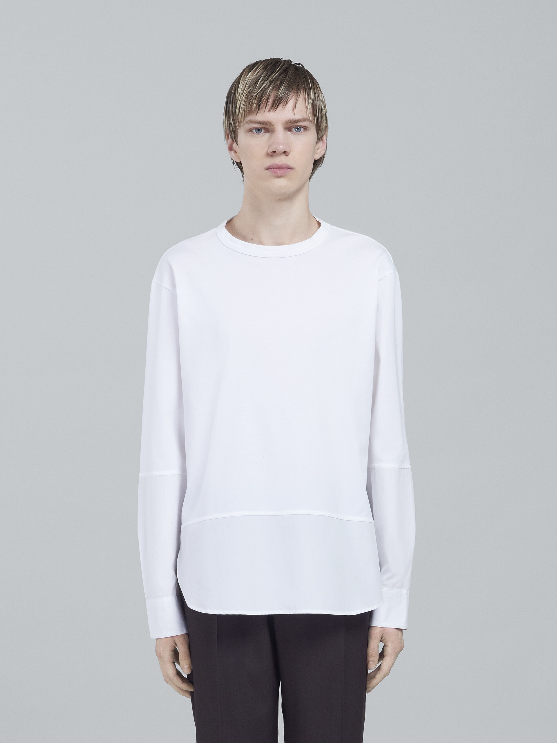 BIO COTTON JERSEY AND POPLIN T-SHIRT - 2