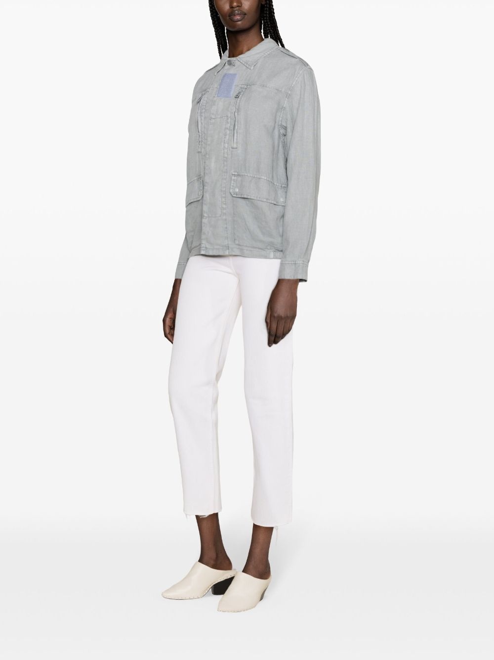 Kid linen military jacket - 4