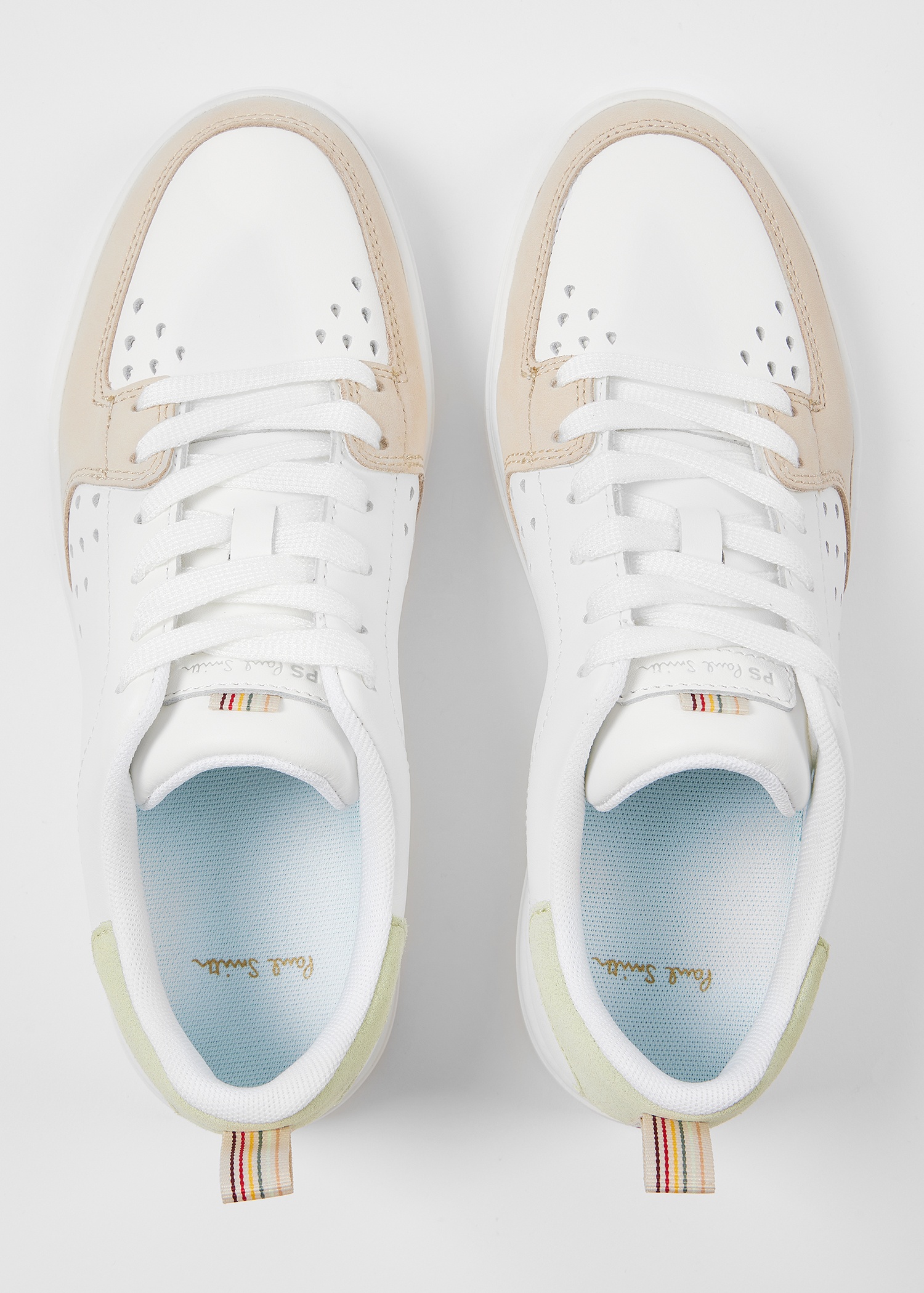 Women's White Contrast-Panel 'Cosmo' Trainers - 3