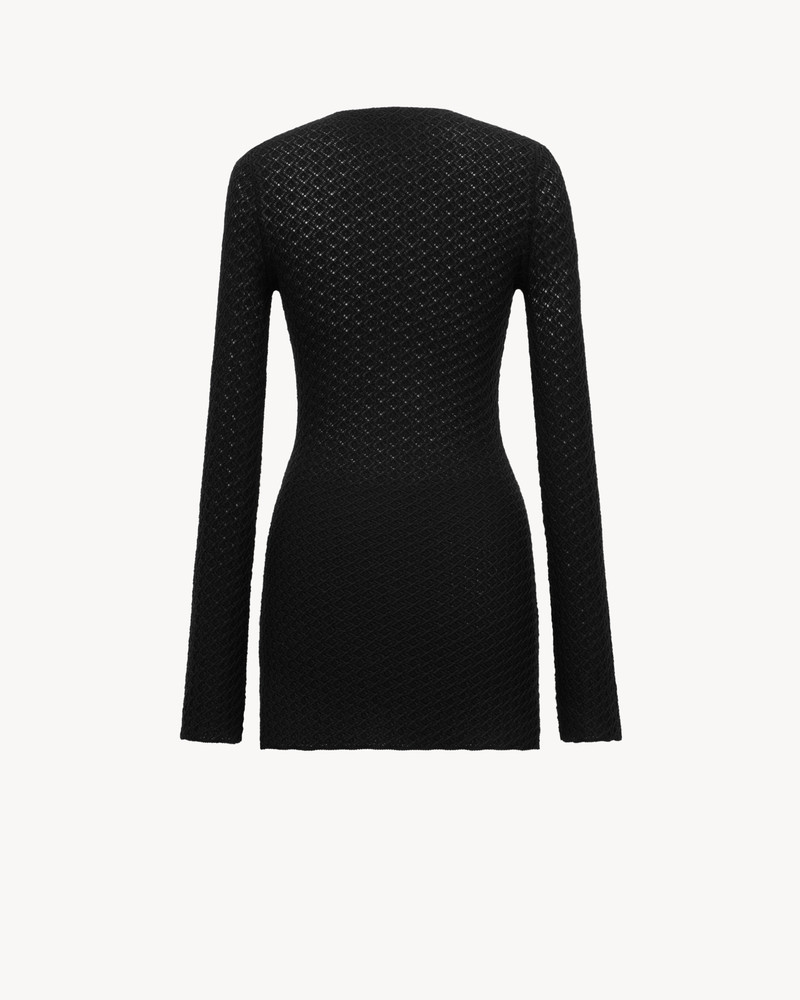SAINT LAURENT MINI DRESS IN CROCHET KNIT outlook