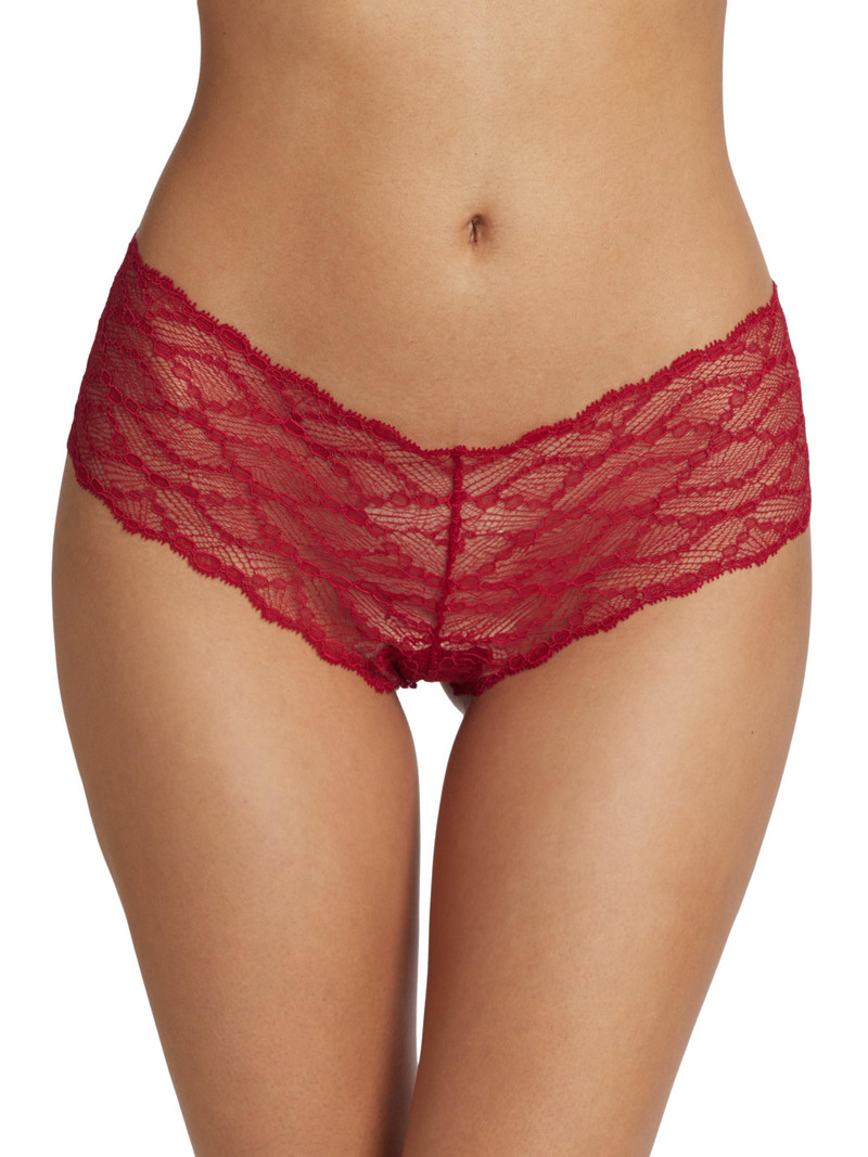 Women's Mon Cheri Scalloped Boy'short - Red 3