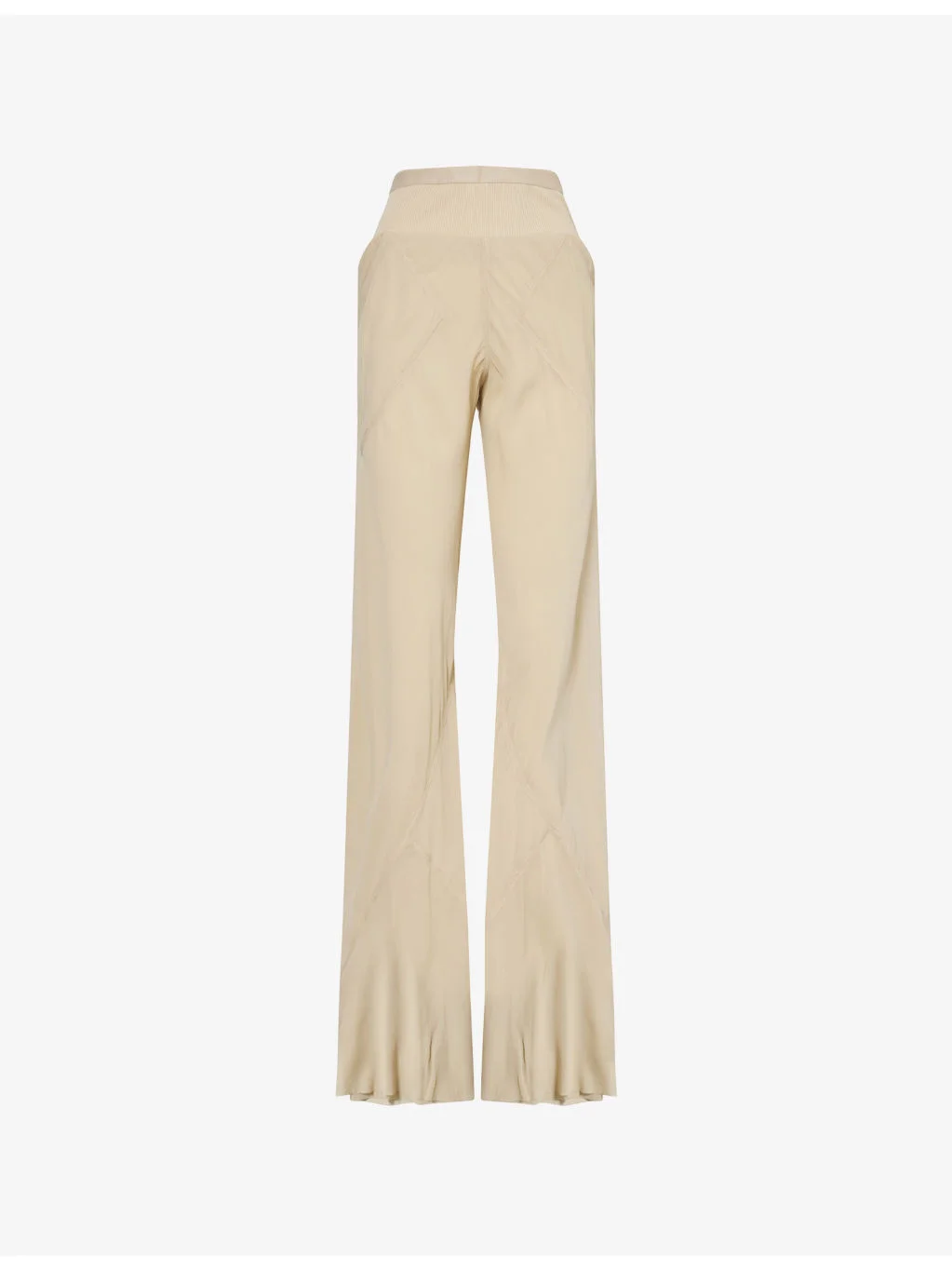 Wide-Leg Sheer Silk Trousers - 1