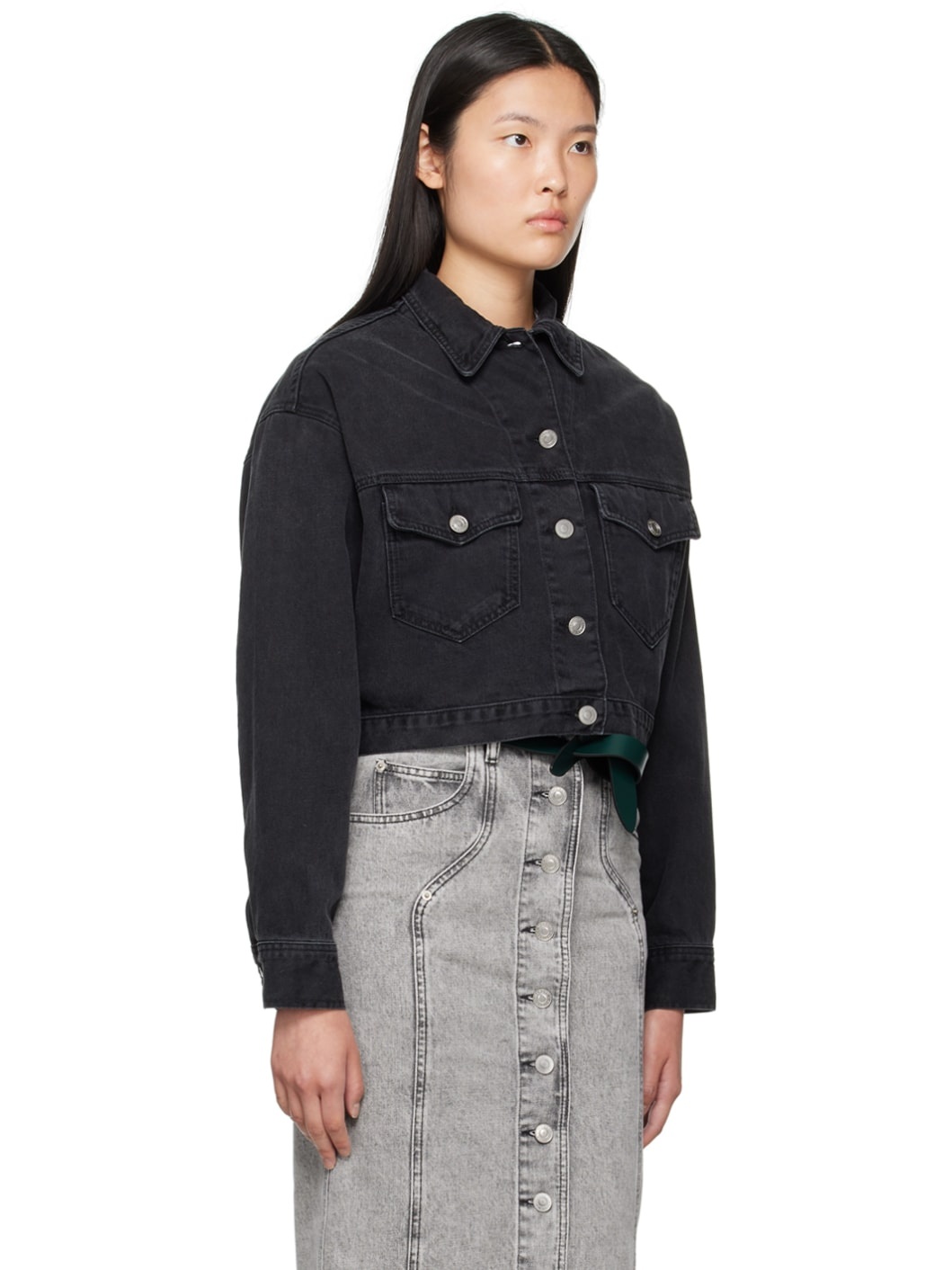 Black Tadia Denim Jacket - 2