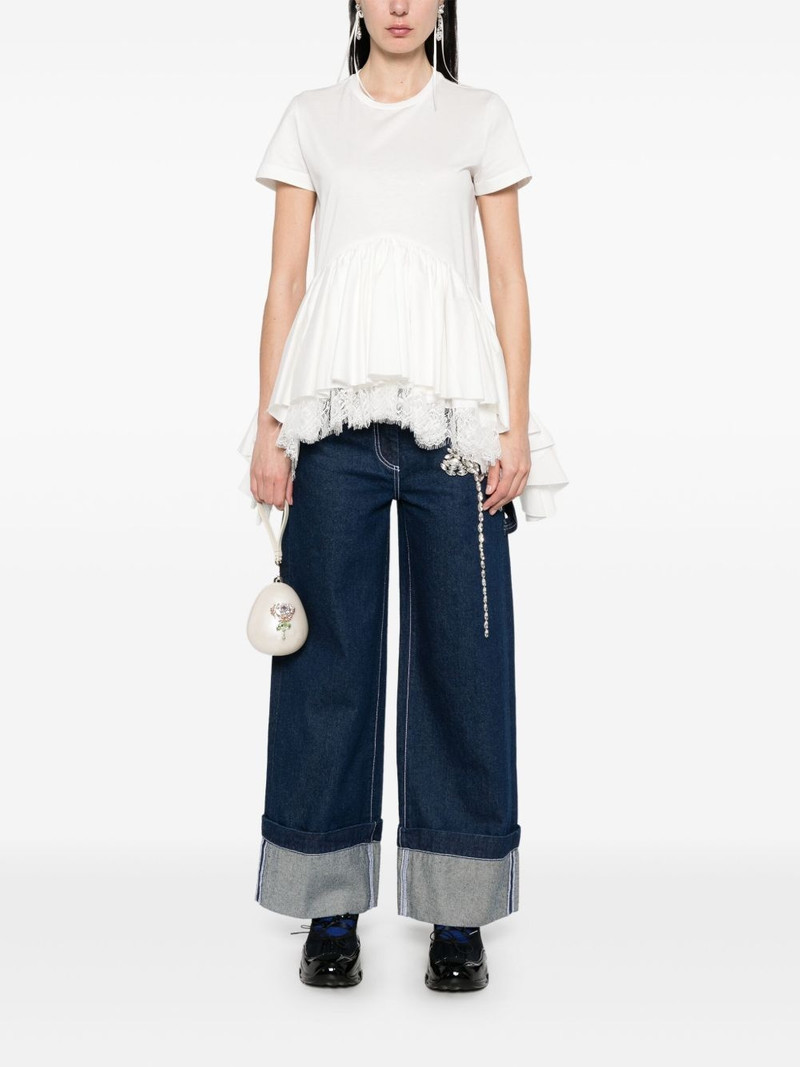 Simone Rocha embellished carnation jeans outlook