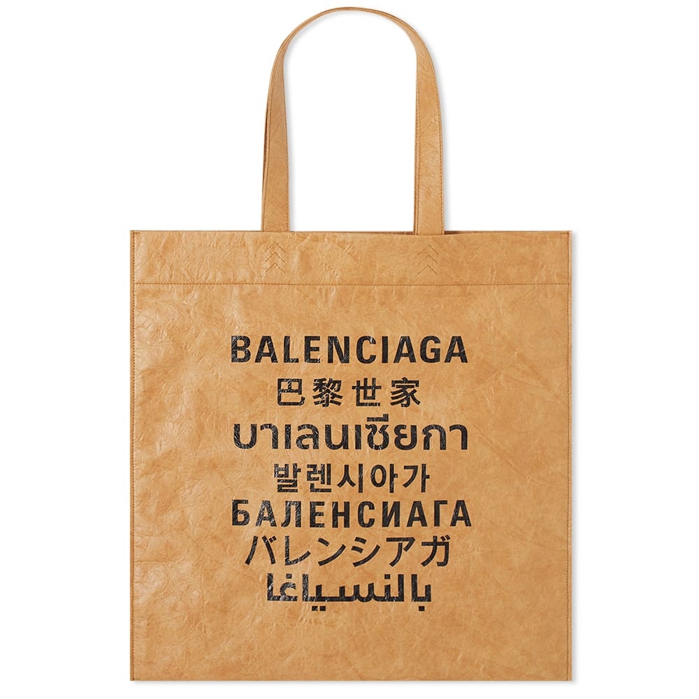 Balenciaga Languages Logo Tote Bag - 1