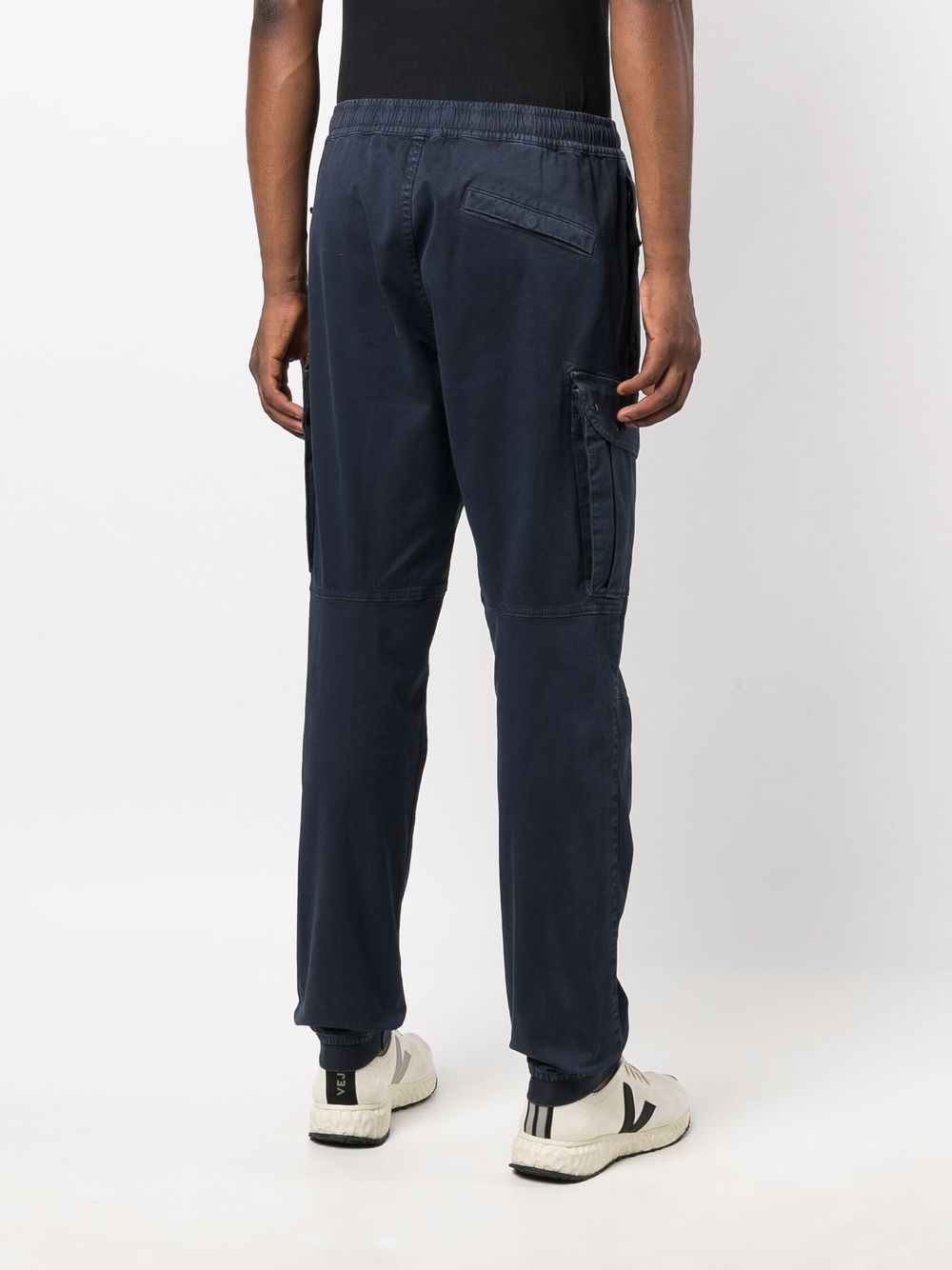 logo-patch cargo trousers - 4