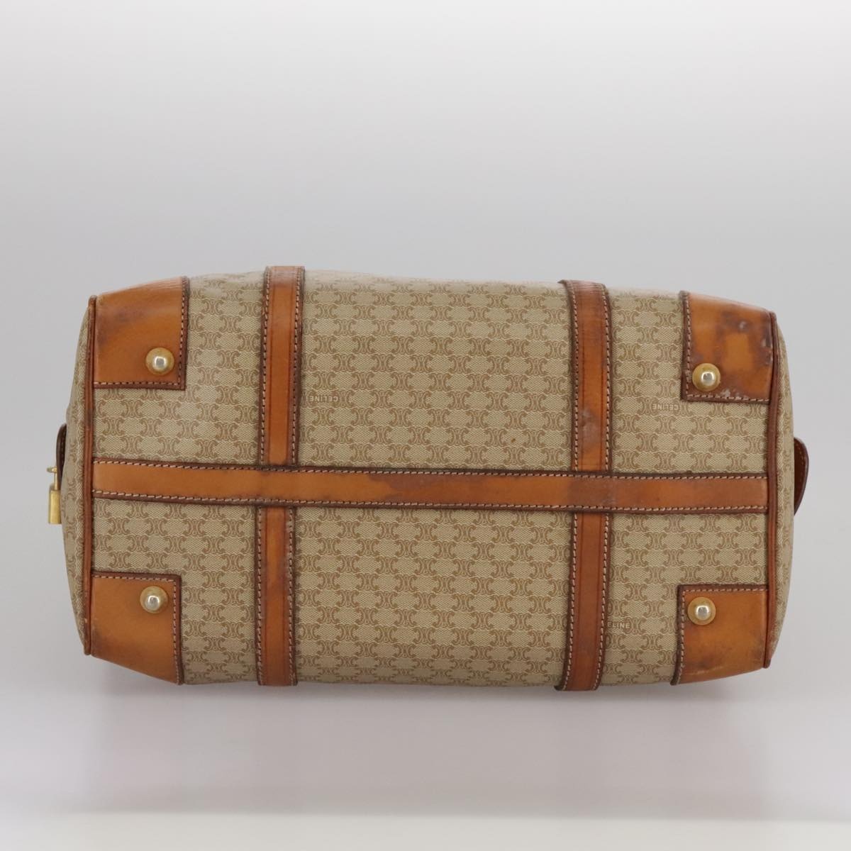 CELINE Macadam Canvas Hand Bag Beige - 9