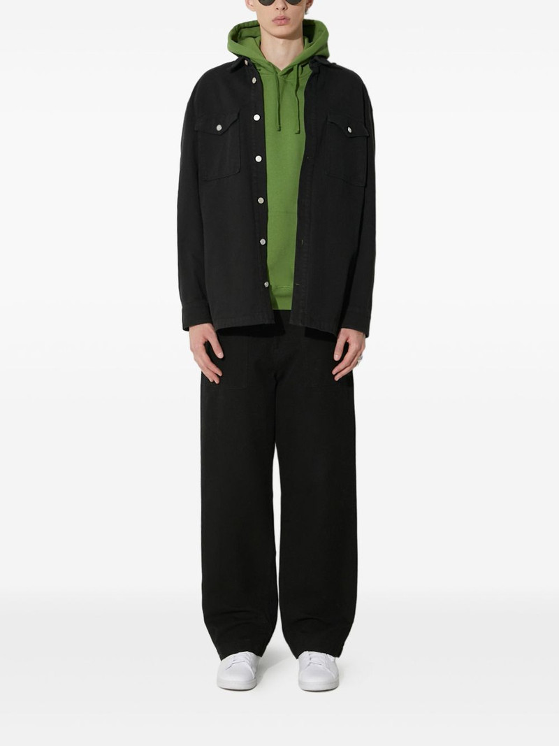 Wood Wood drawstring logo hoodie outlook