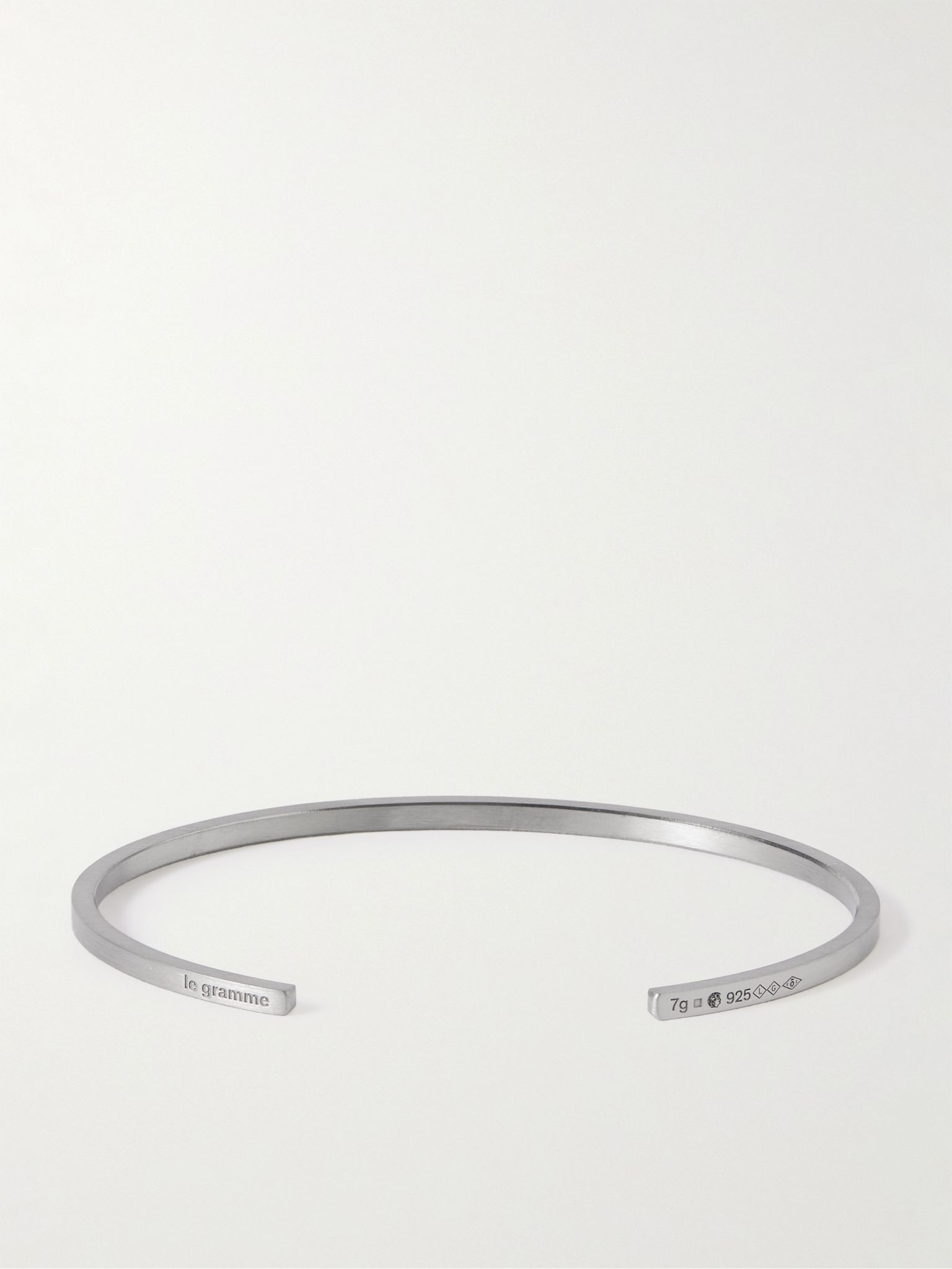 Le 7g Brushed Ruthenium-Plated Recycled Sterling Silver Cuff Silver - 3