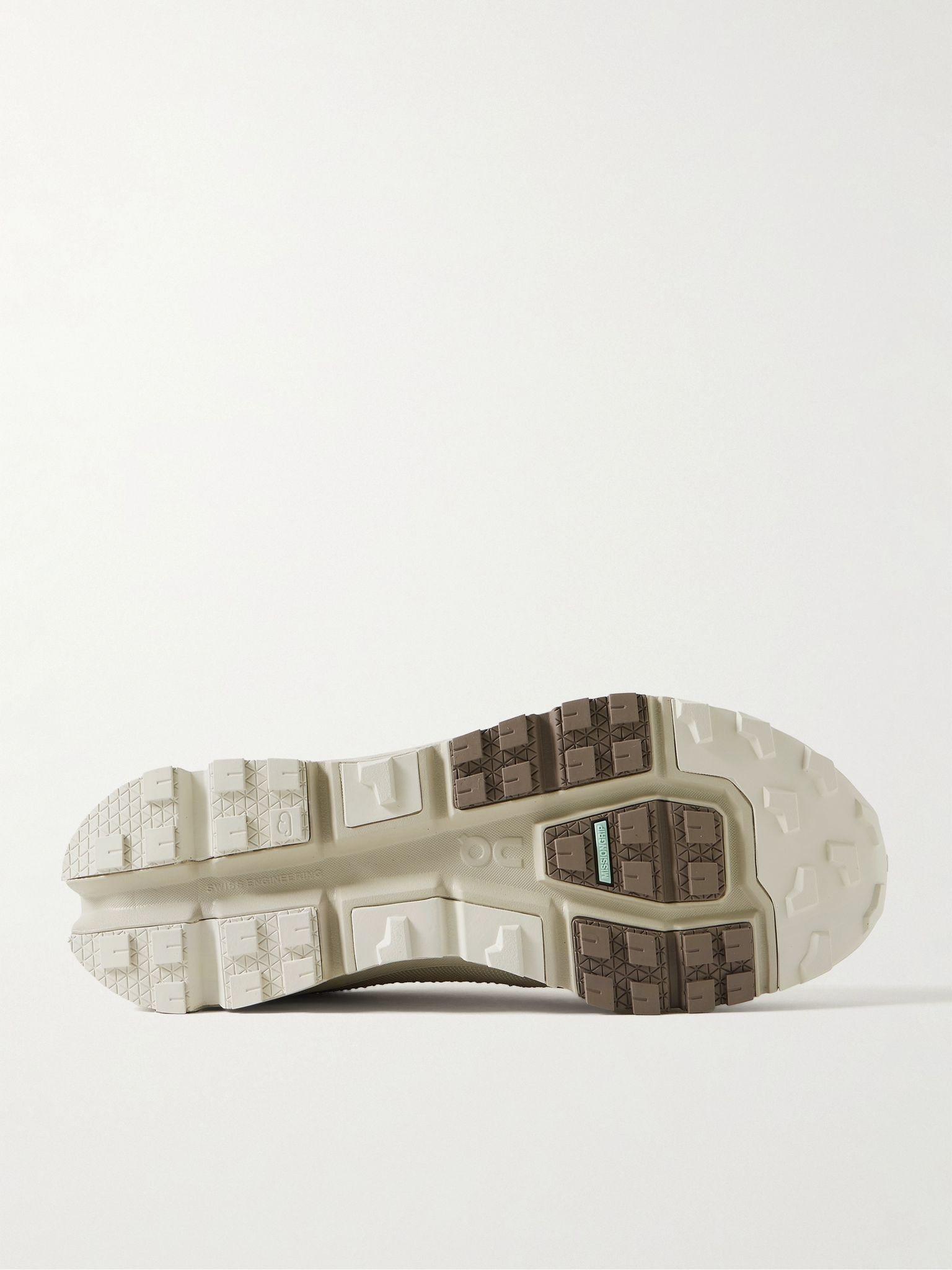 Cloudaway 2 Rubber-Trimmed Coated Recycled-Shell and Mesh Sneakers Ecru - 3