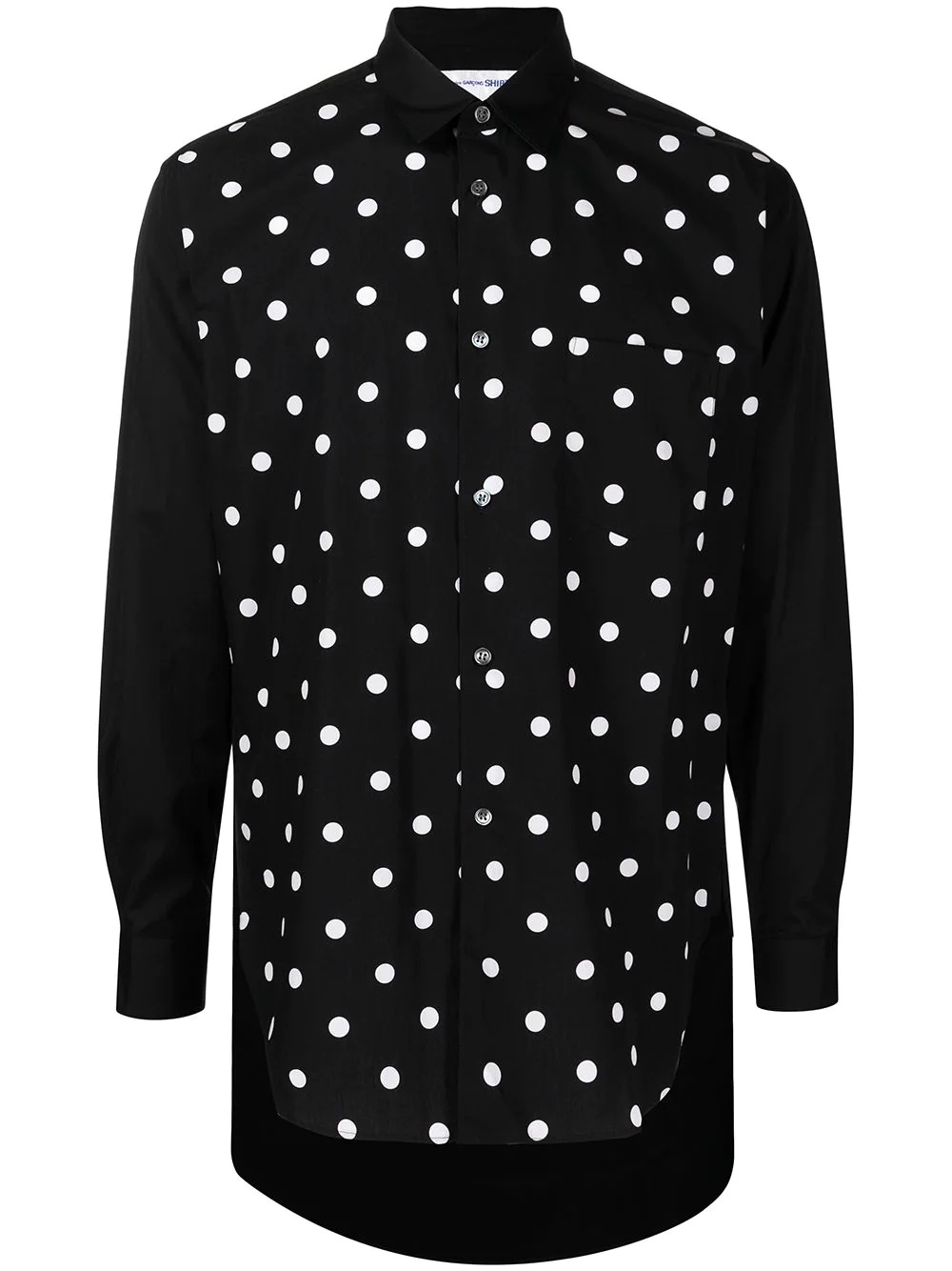 polka-dot print long shirt - 1