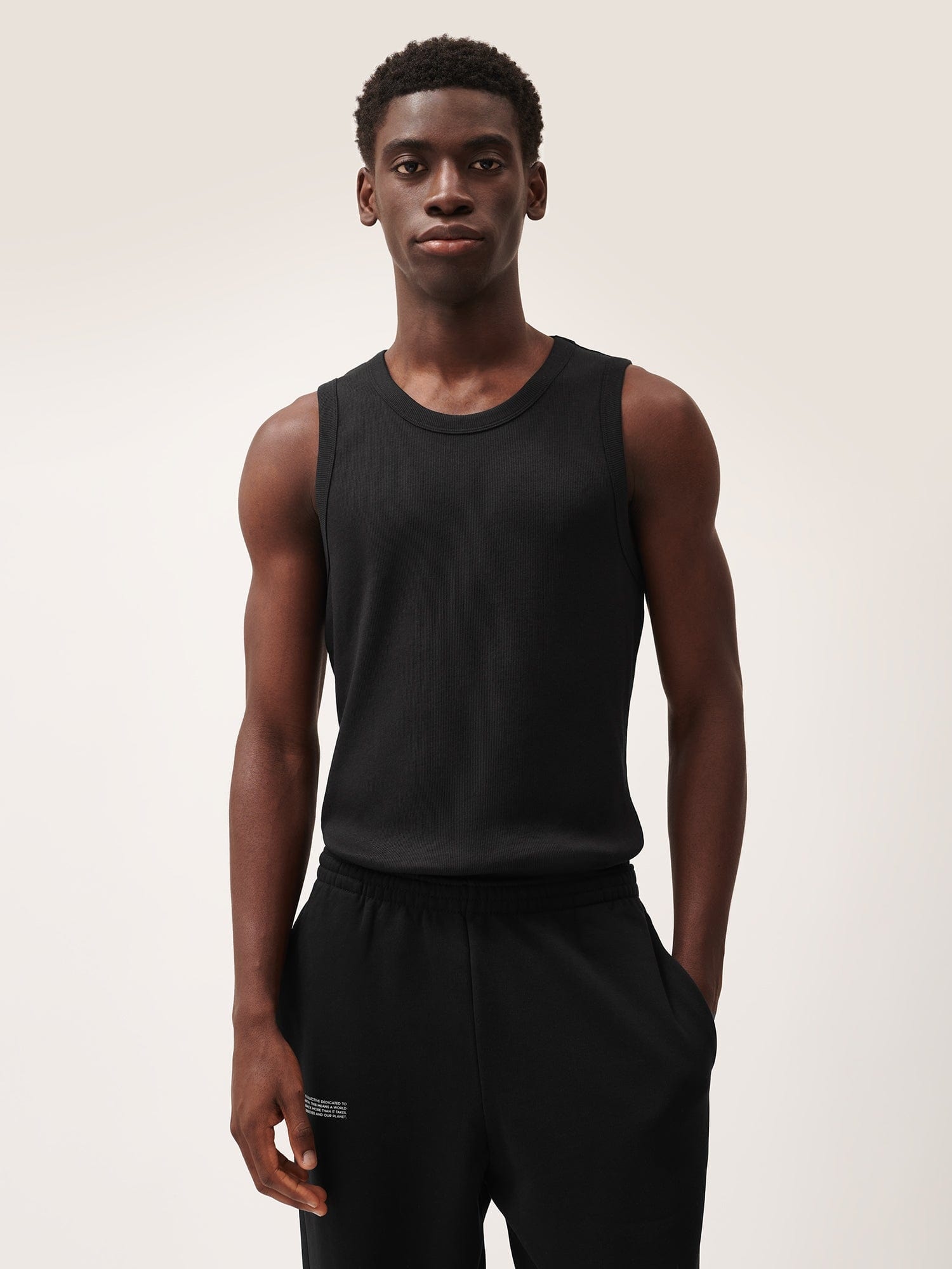 Men's 365 Lightweight Rib Tank Top - Black - 4