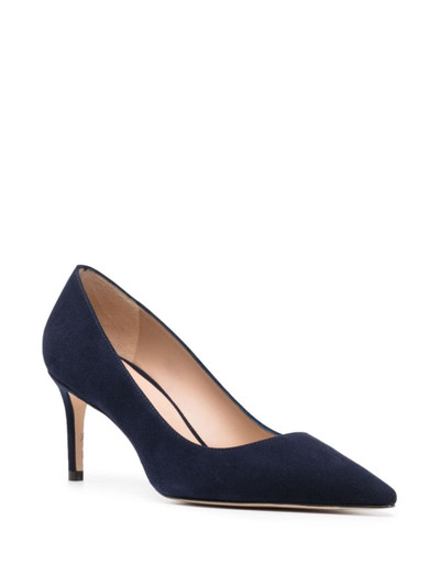 Stuart Weitzman 75mm pointed-toe suede pumps outlook