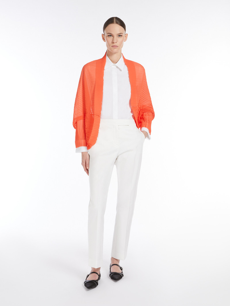 Max Mara VESUVIO Pleated fabric shrug outlook