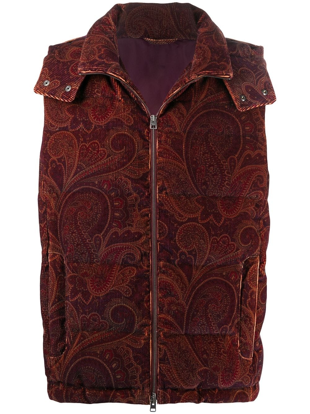 paisley-print padded gilet - 1