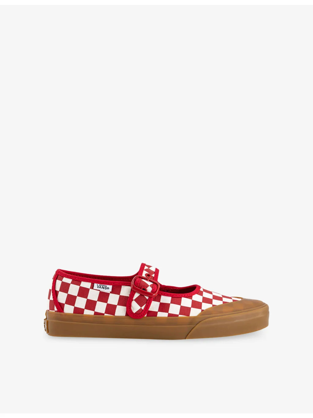 Checkerboard Canvas Mary-Jane Shoes - 1