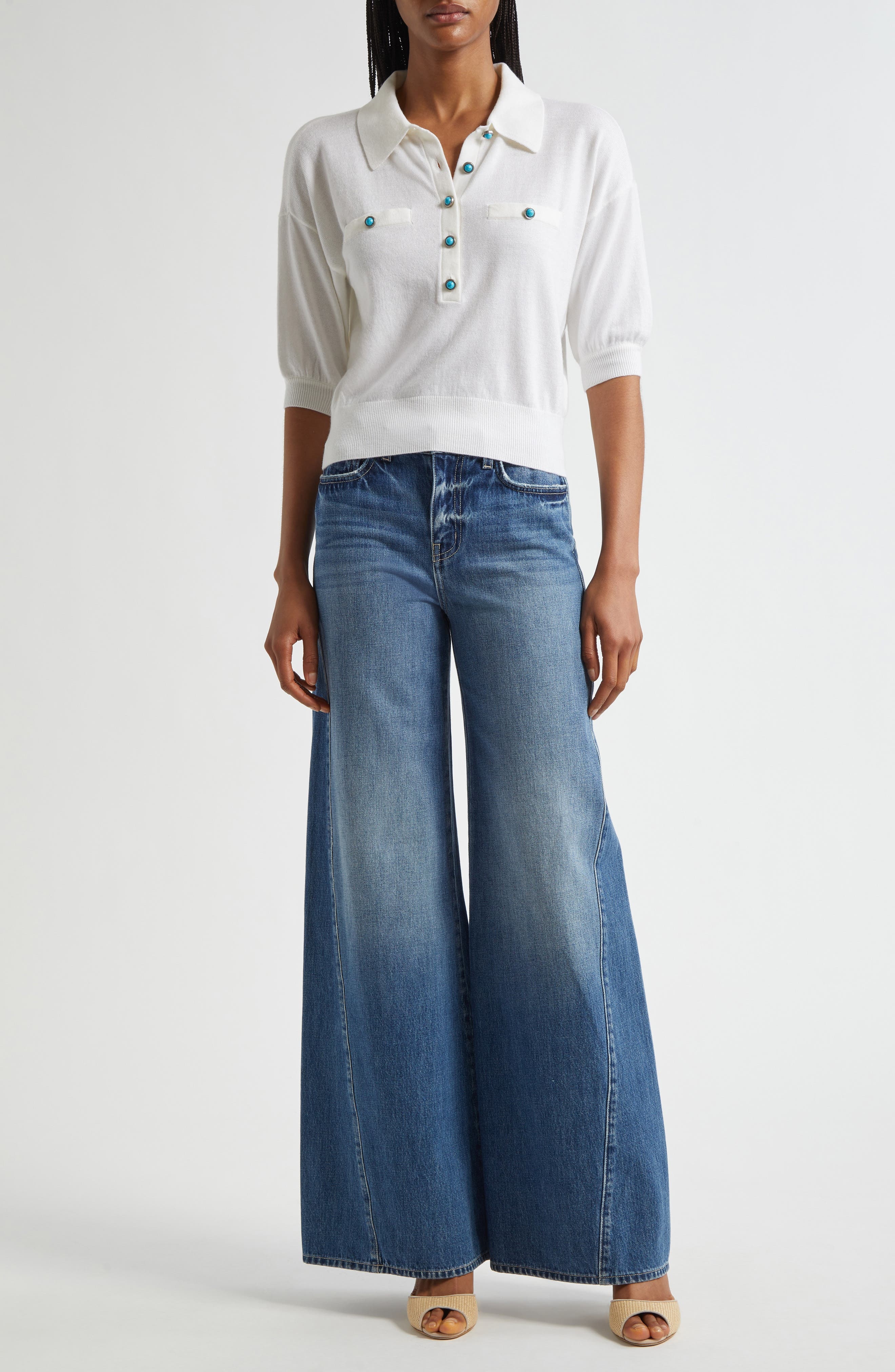 L'AGENCE Beau High Waist Wide Leg Jeans in Ortega at Nordstrom - 2