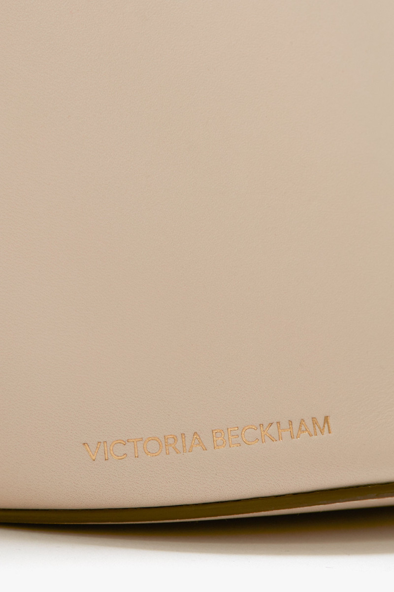 Mini Bucket Bag In Cream Leather 4