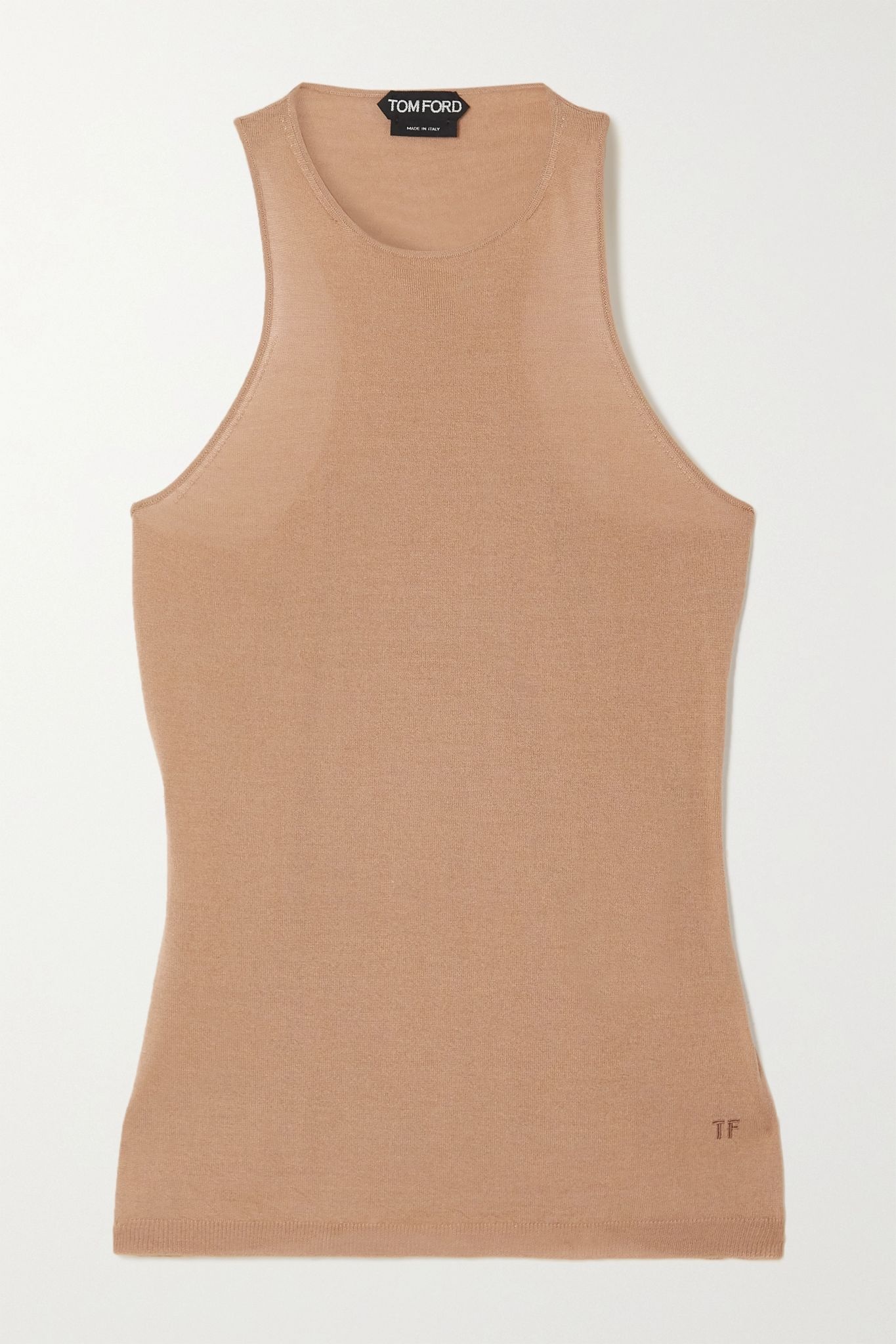 Cashmere and silk-blend tank - 1