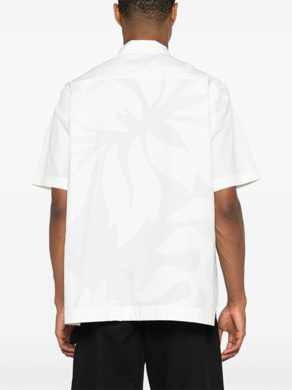 embroidered-design button-up shirt - 4