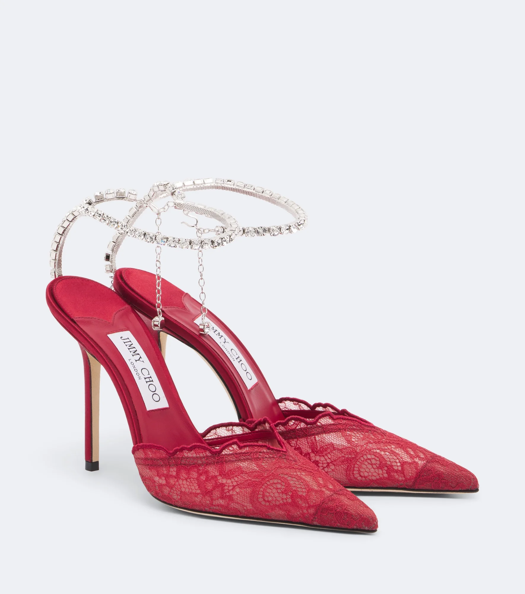 Saeda embellished lace pumps - 1