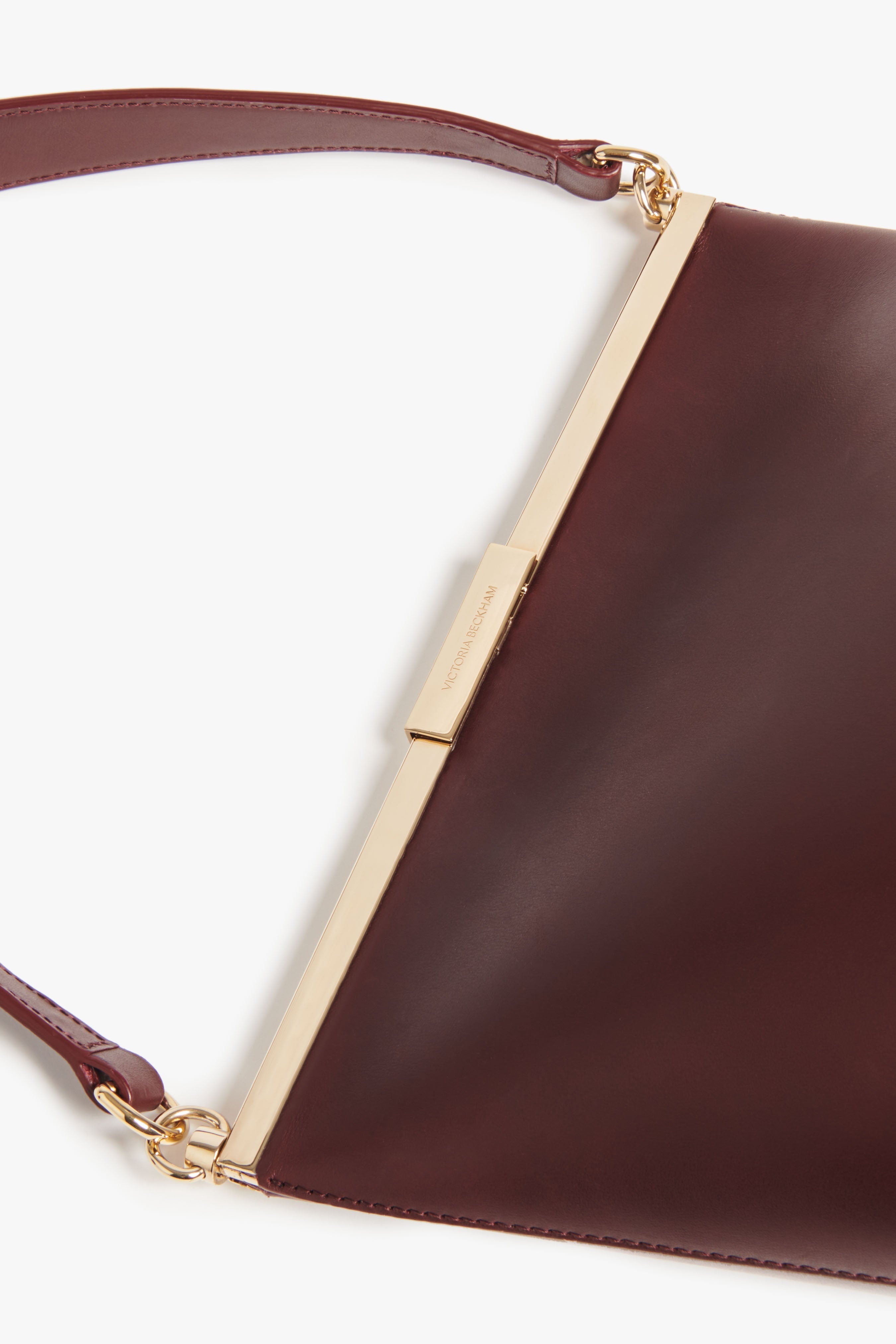 Frame Bucket Bag In Burgundy Leather - 2