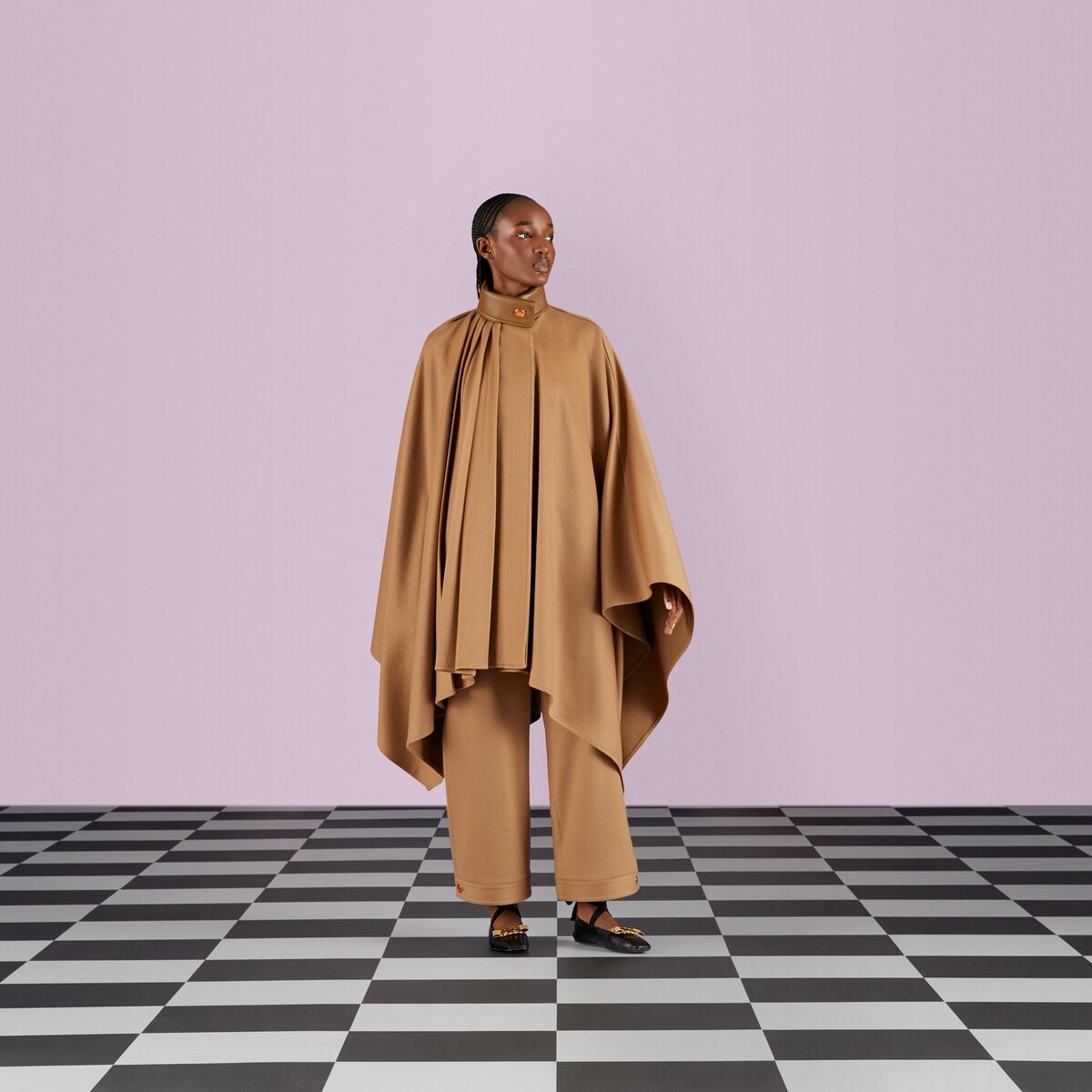 Wool cape coat - 4