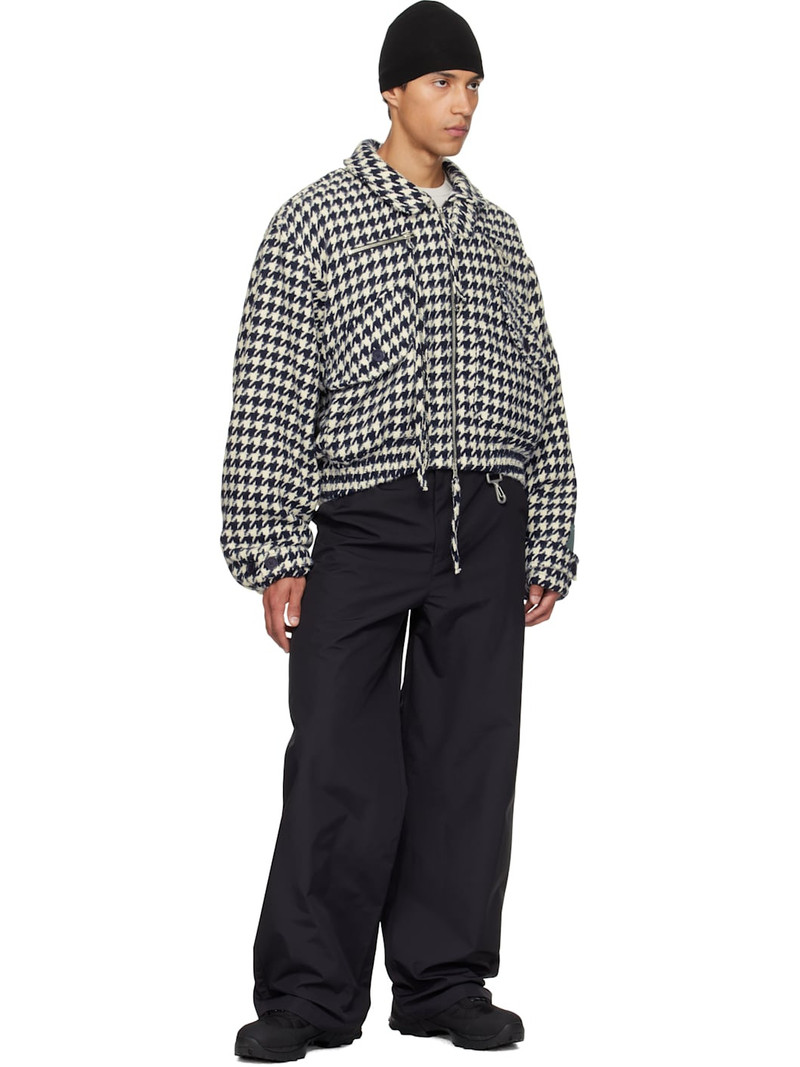 REESE COOPER® Navy & White Houndstooth Storm Flap Jacket outlook