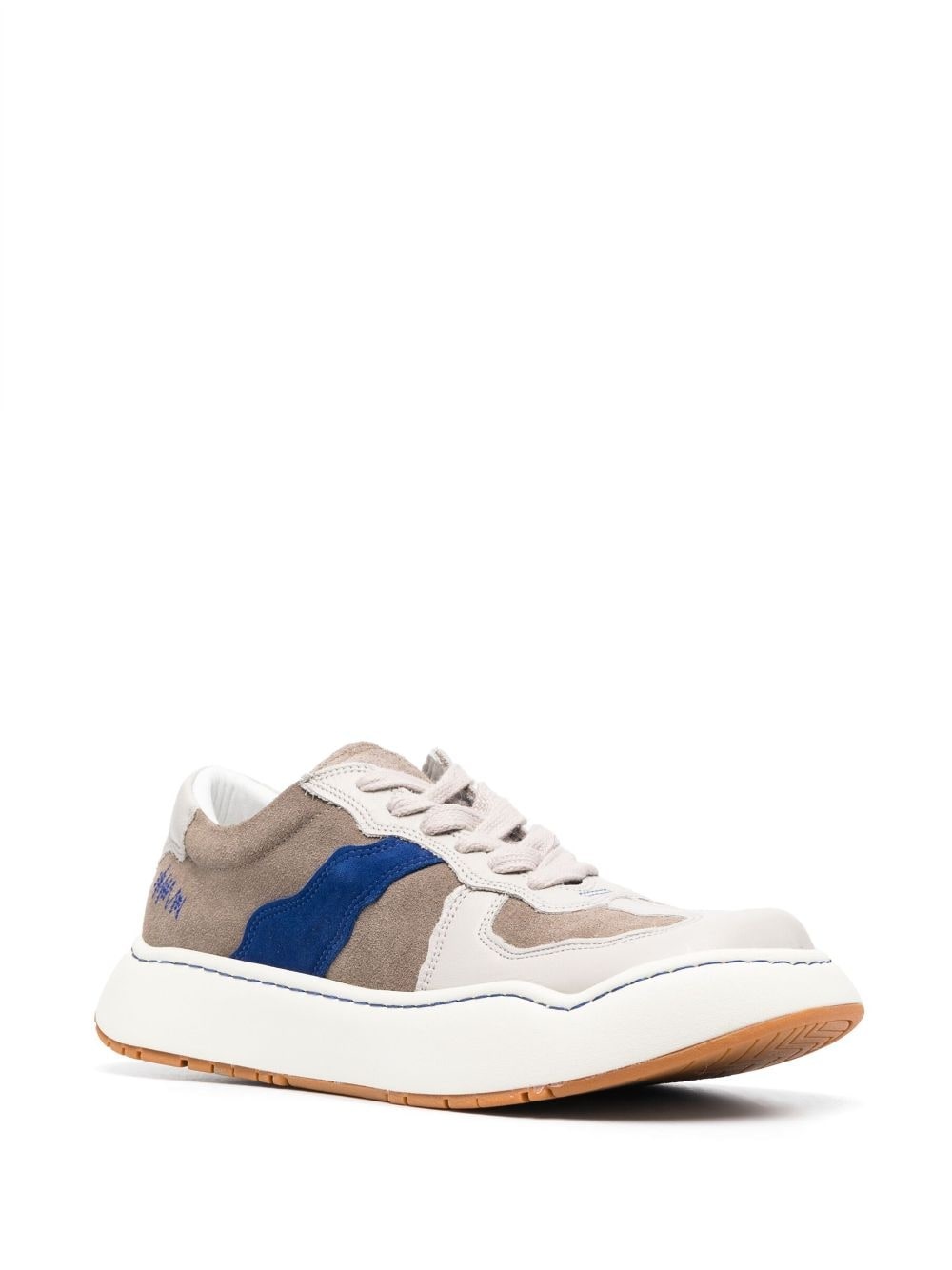 colour-block panel low-top sneakers - 2