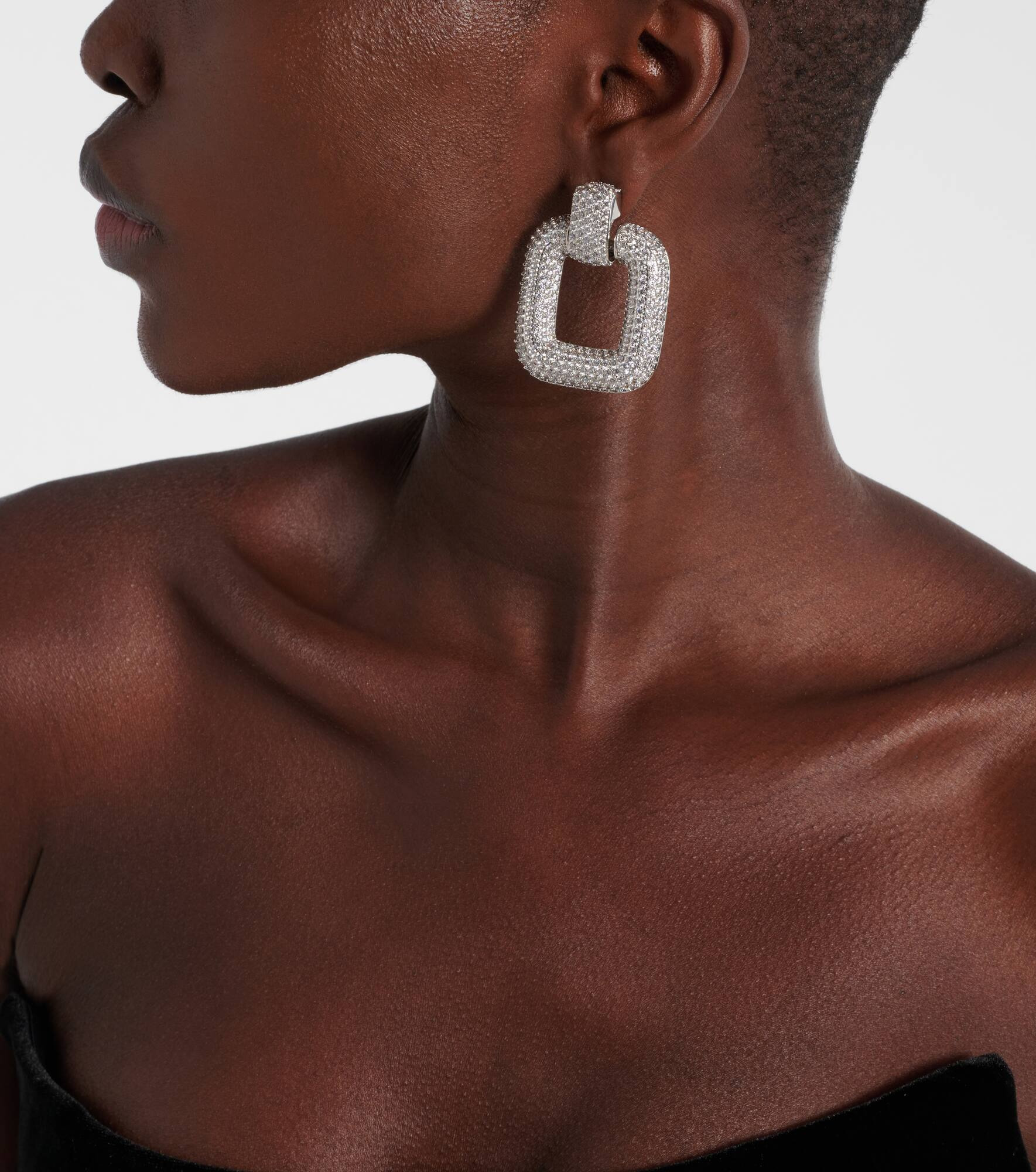 Crystal-embellished drop earrings - 3