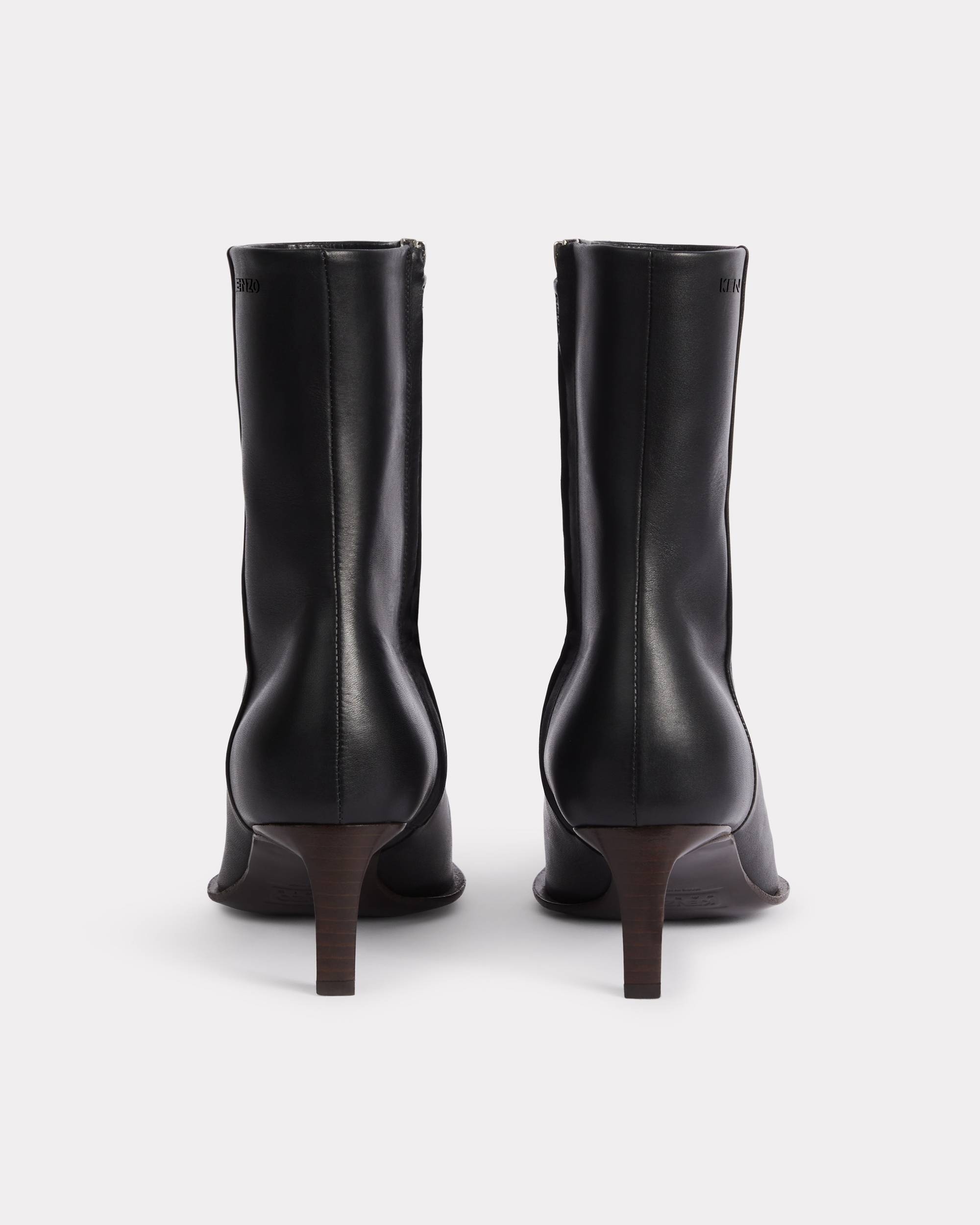 'KENZO Reia' ankle heeled boots in leather - 2