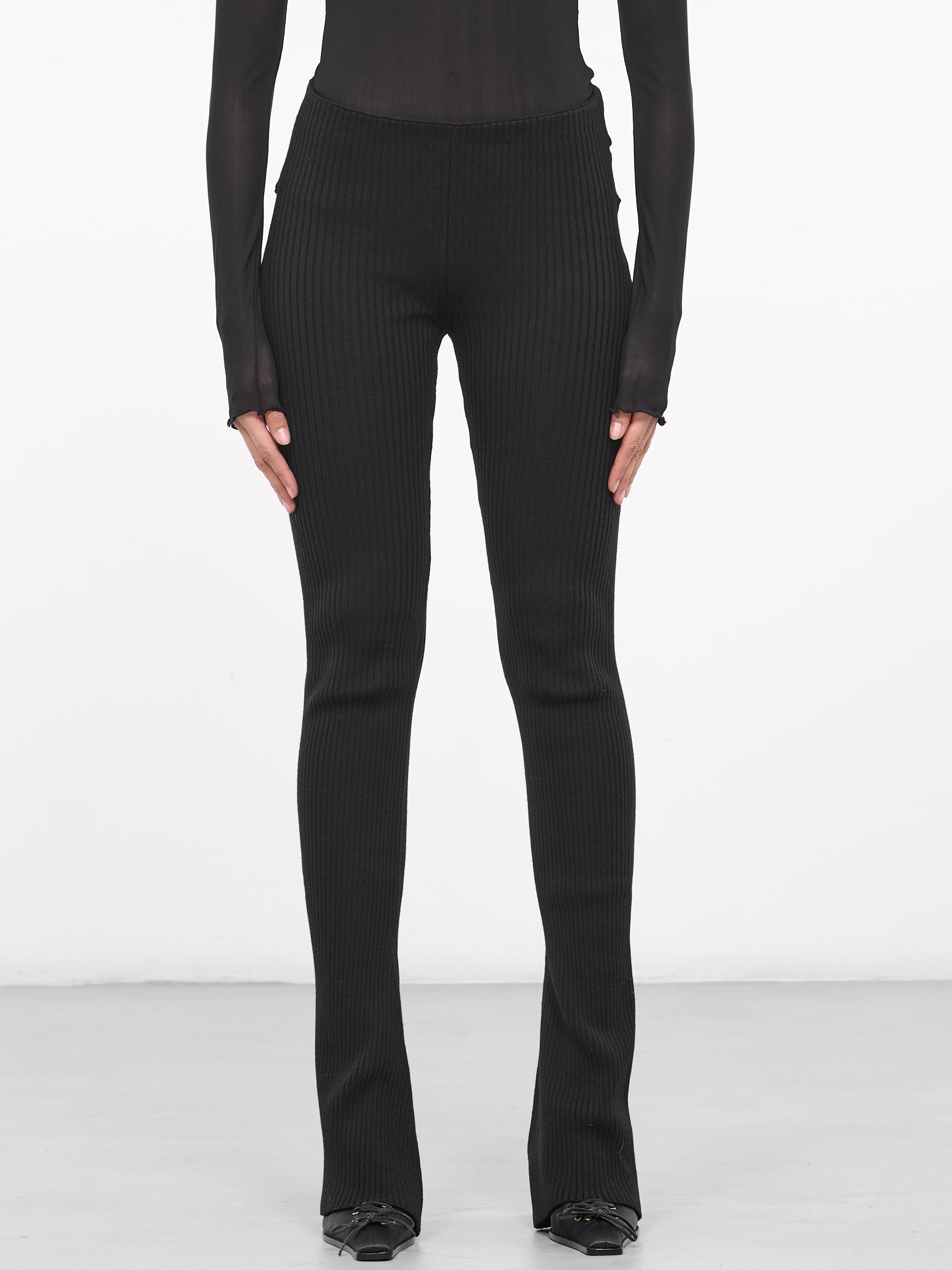 Buttoned Knit Pants - 1