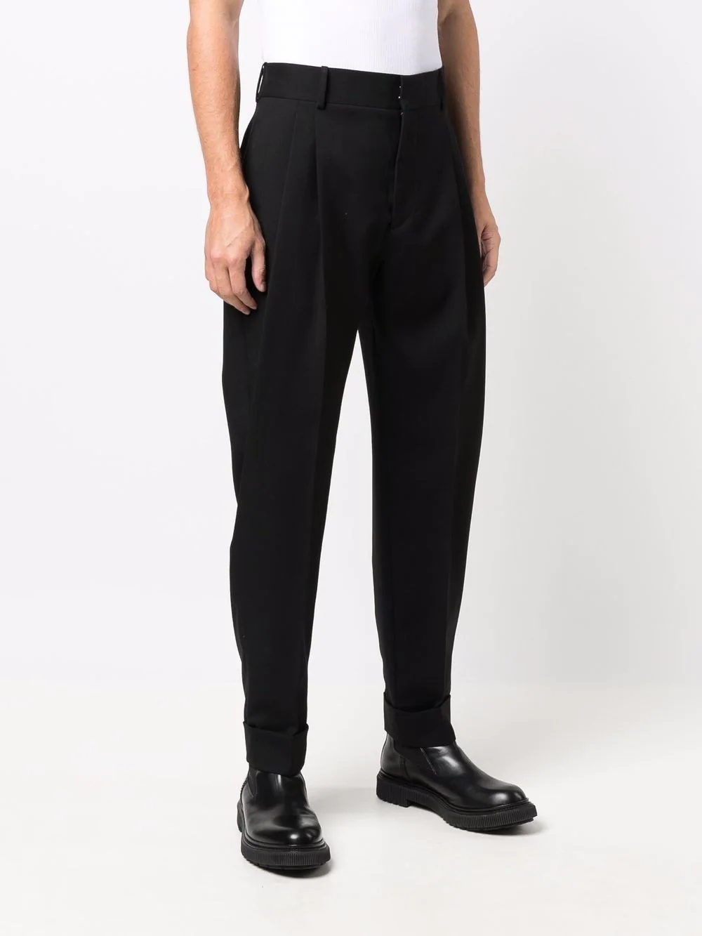 tapered-leg tailored-fit trousers - 3