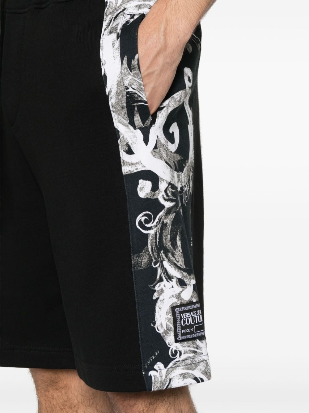 Watercolour Couture-print track shorts - 10