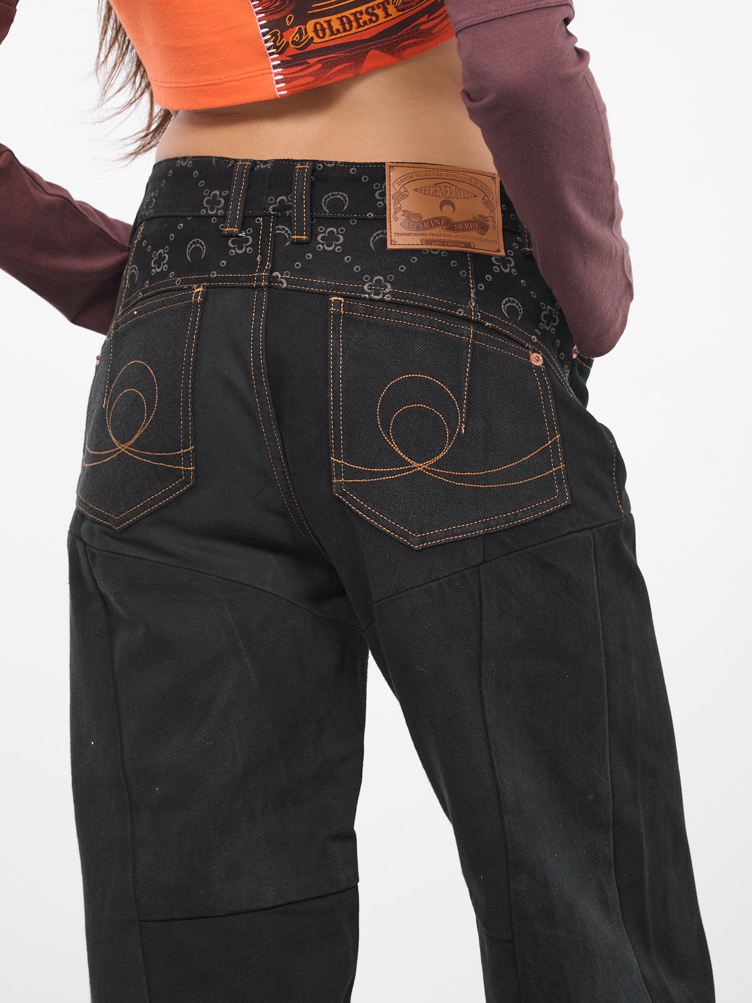 Regenerated Flare Denim Pants - 4
