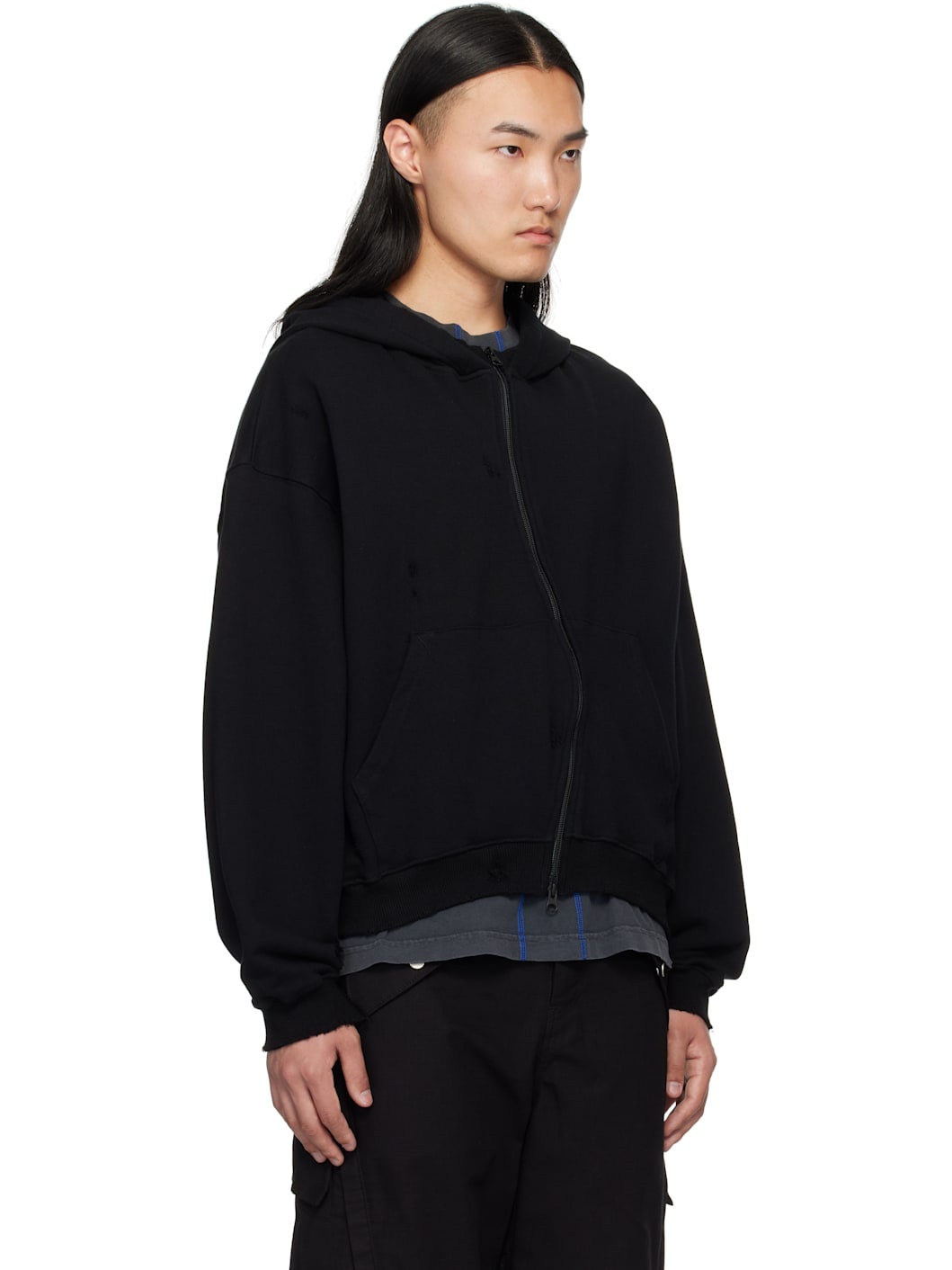 Black Reia Hooded Parachute Jacket - 2