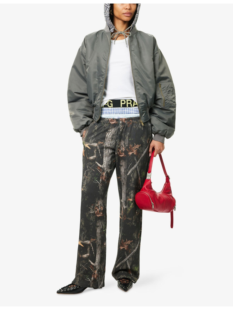 Praying Plaid-Hood Shell Bomber Jacket outlook