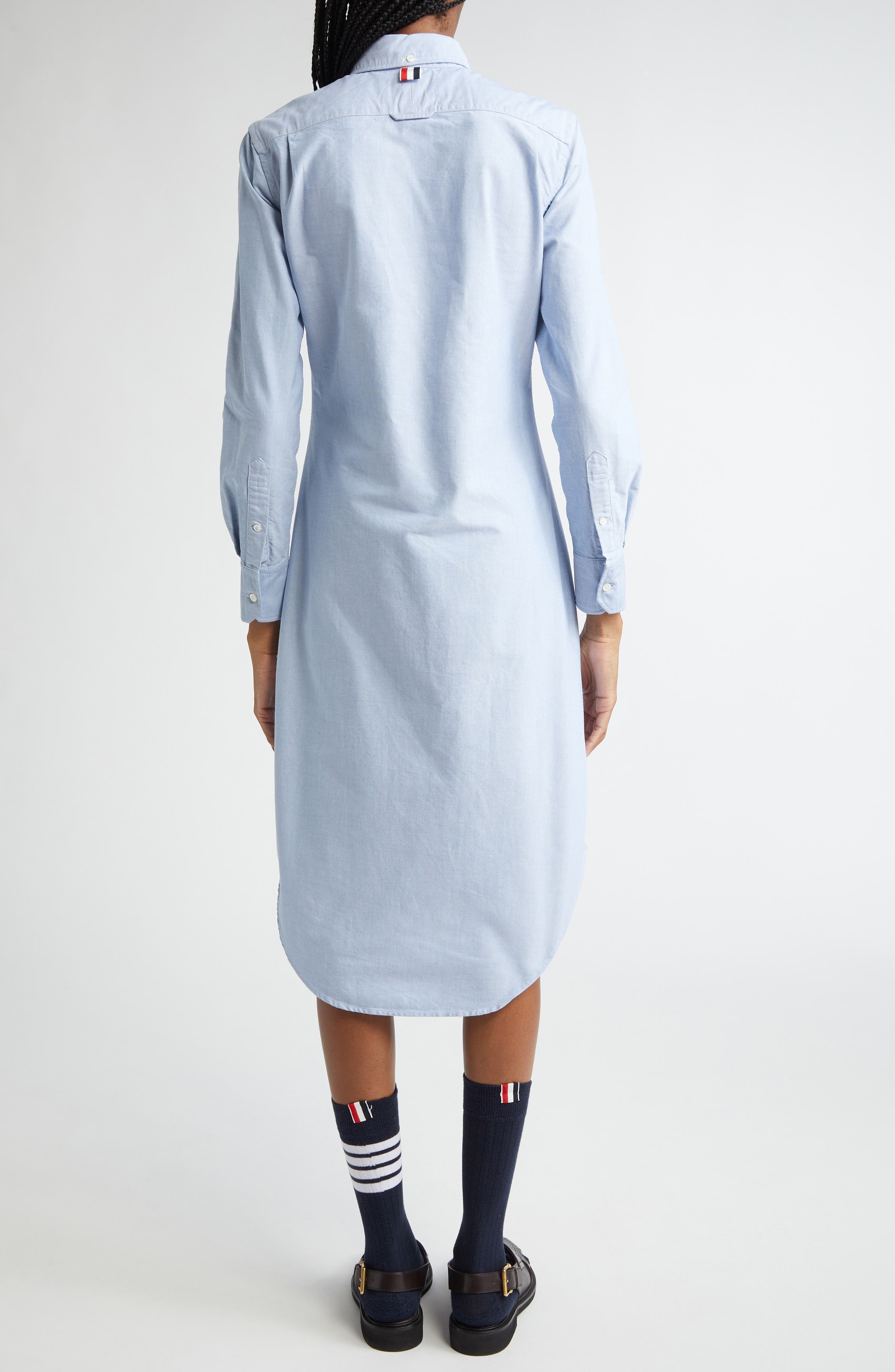 Thom Browne Knee Length Button-Down Point Collar Shirt in Light Blue at Nordstrom - 2