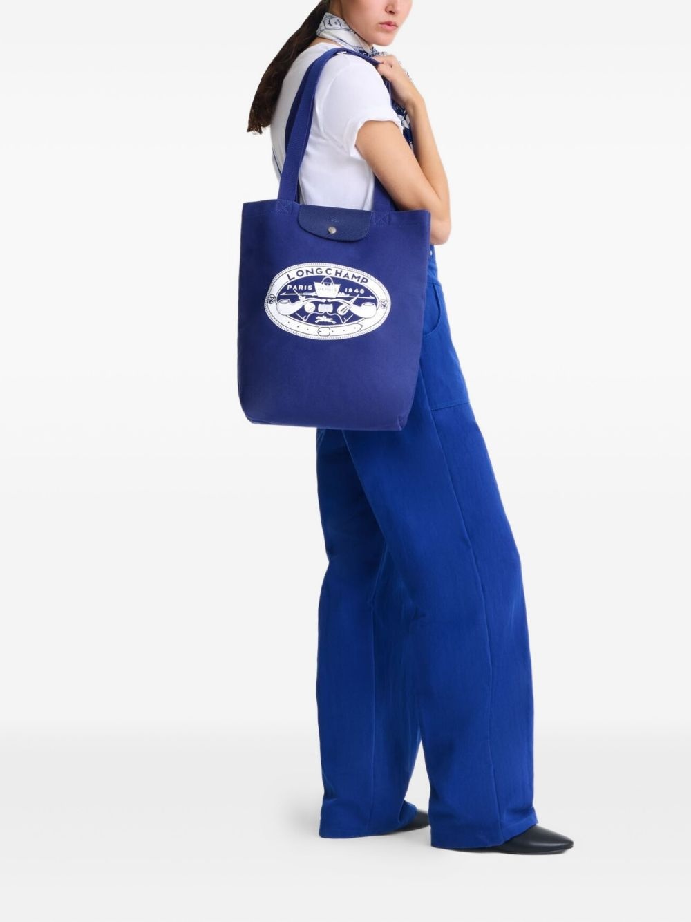 Le Pliage M logo-print tote bag - 2