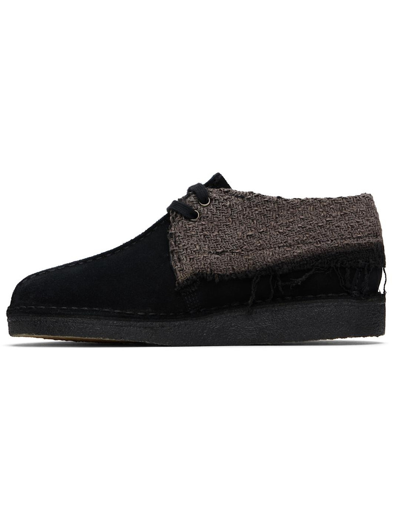 JiyongKim Black Clarks Edition Sun-Bleached Raw Edge Desert Trek Derbys outlook